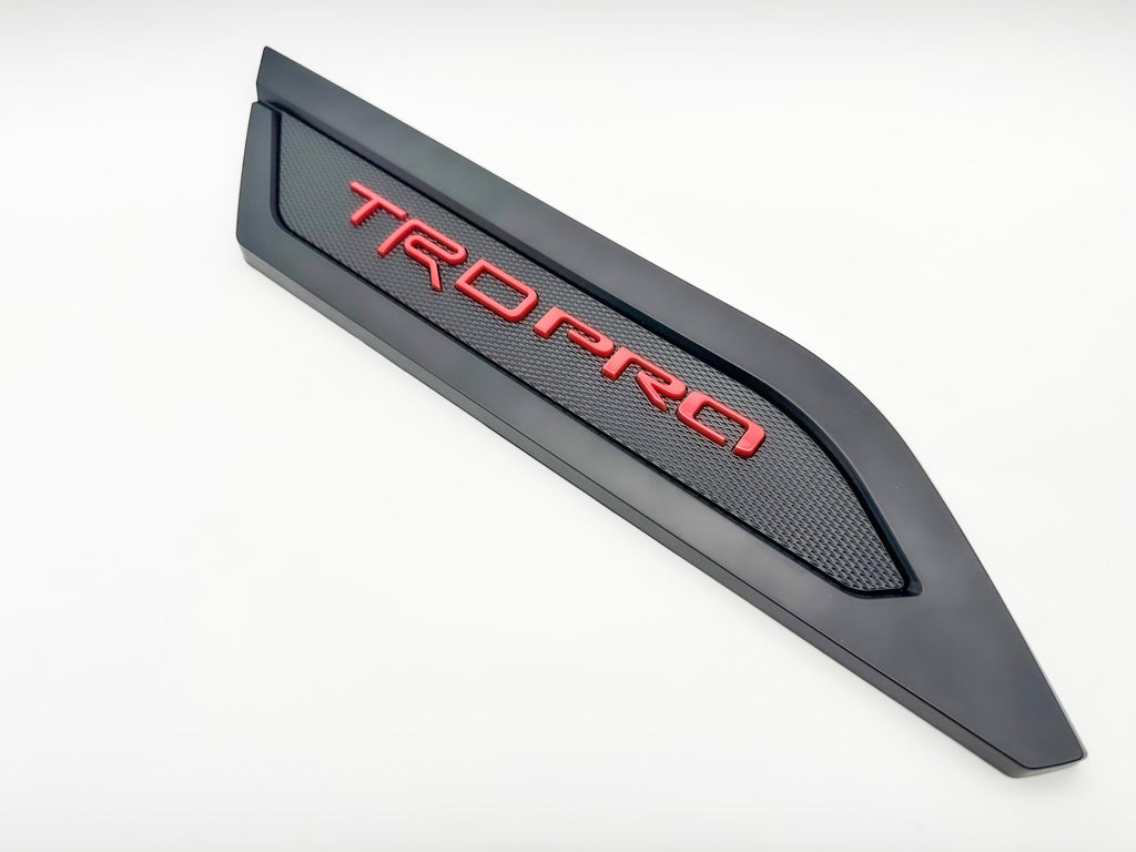 Red with Matte Black Door Side Body Molding Trim For 2022-2025 Toyota Tundra TRD PRO