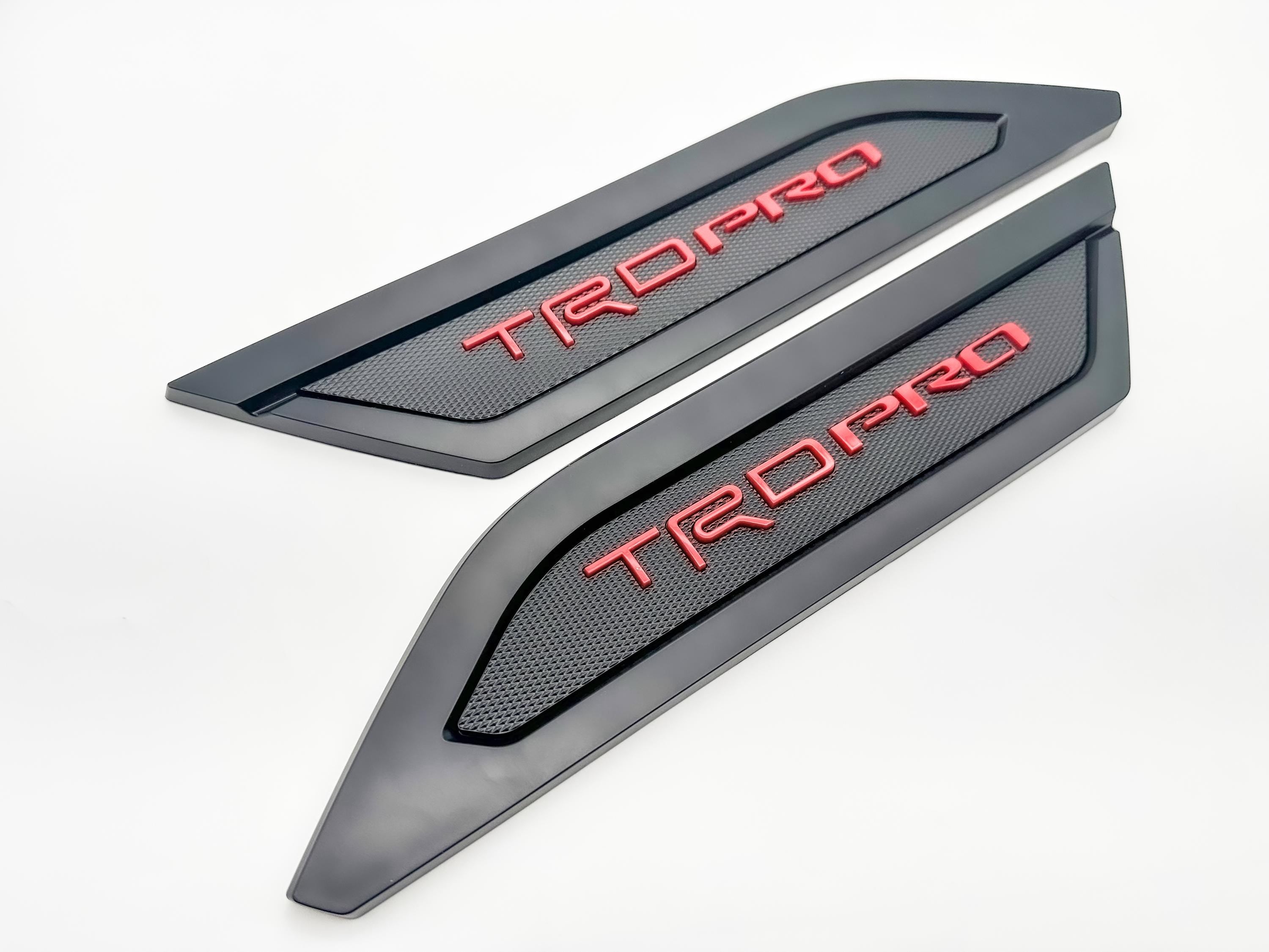 Red with Matte Black Door Side Body Molding Trim For 2022-2025 Toyota Tundra TRD PRO