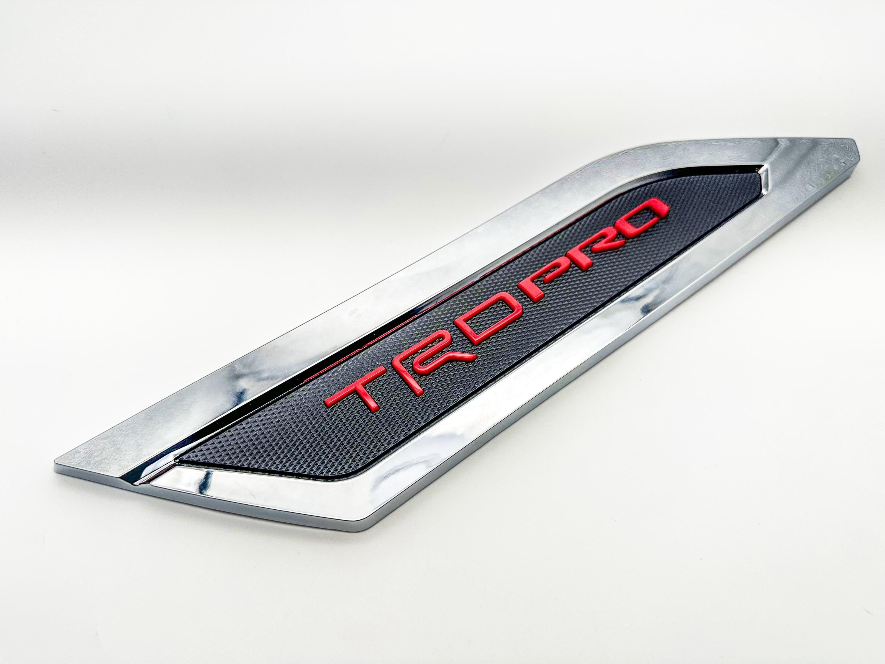 Red with Chrome Door Side Body Molding Trim For 2022-2025 Toyota Tundra TRD PRO