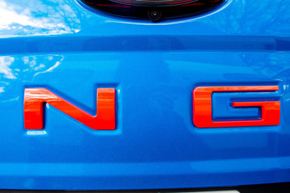 Red Raised Tailgate Insert Letters Tailgate Letters Insert Plastic ABS Badge Fits 2019-2024 Ford Ranger Tailgate