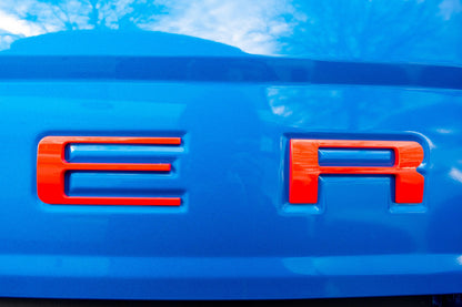 Red Raised Tailgate Insert Letters Tailgate Letters Insert Plastic ABS Badge Fits 2019-2024 Ford Ranger Tailgate