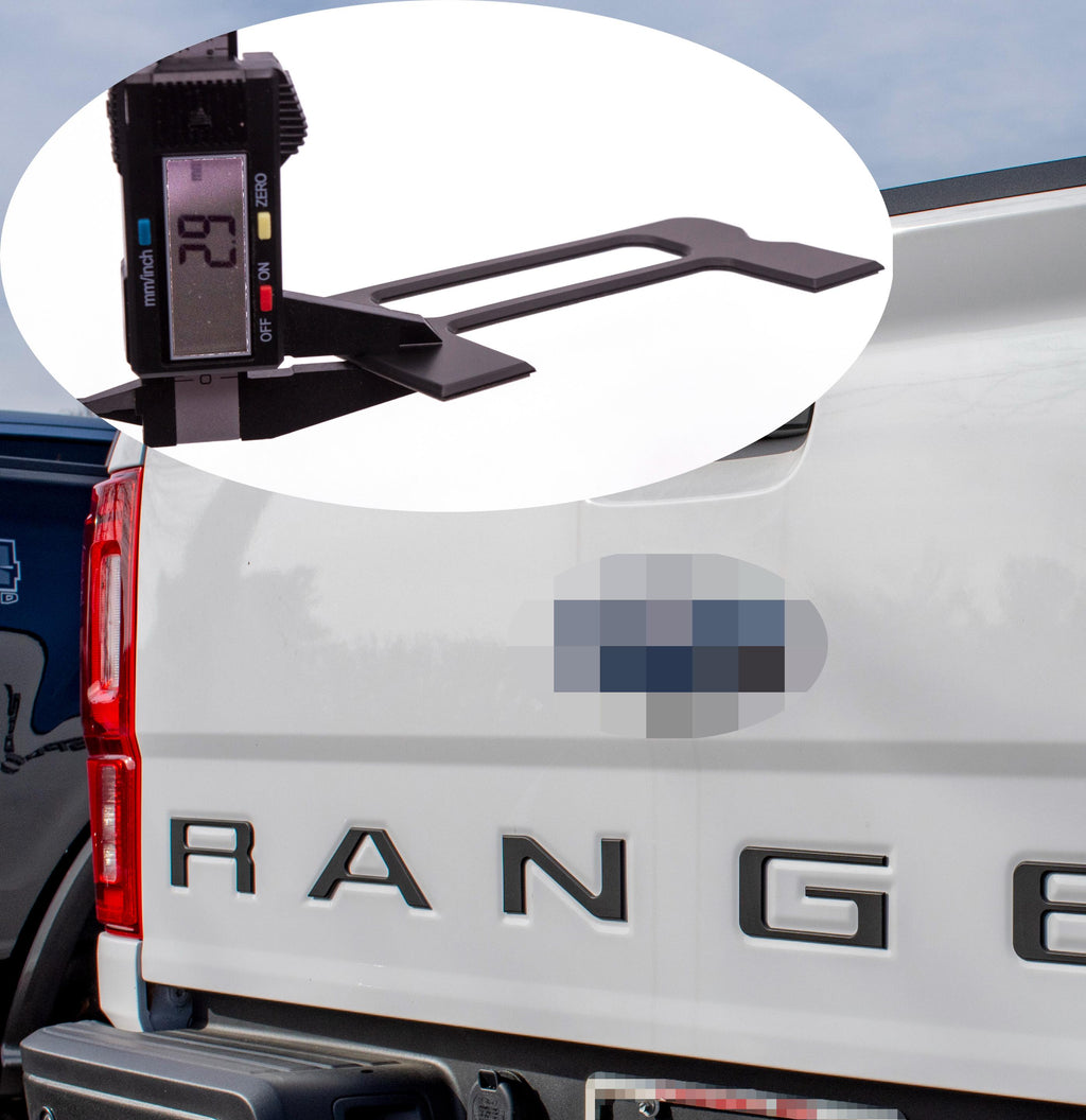 Black Flag Raised Tailgate Insert Letters Tailgate Letters Insert Plastic ABS Badge Fits 2019-2023 Ford Ranger Tailgate