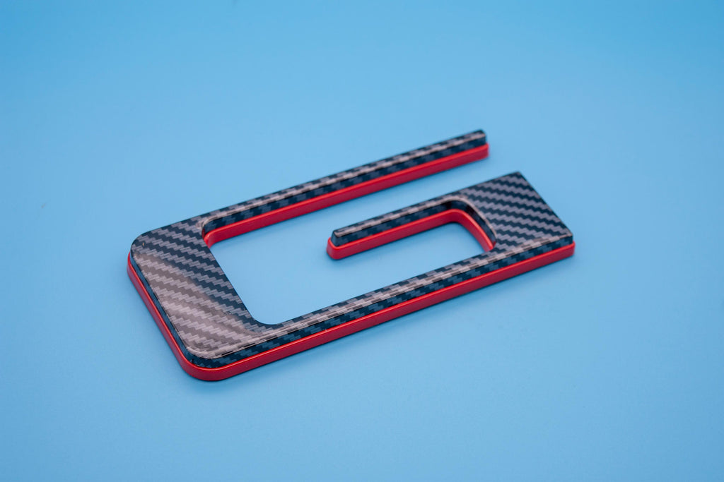 Black fiber with Red outline Raised Tailgate Insert Letters Tailgate Letters Insert Plastic ABS Badge Fits 2019-2023 Ford Ranger Tailgate