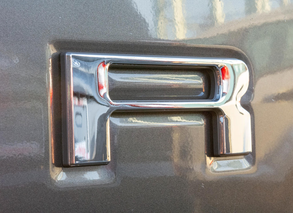 Chrome with black outline Raised Tailgate Insert Letters Tailgate Letters Insert Plastic ABS Badge Fits 2019-2023 Ford Ranger Tailgate