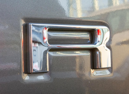 Chrome with black outline Raised Tailgate Insert Letters Tailgate Letters Insert Plastic ABS Badge Fits 2019-2023 Ford Ranger Tailgate