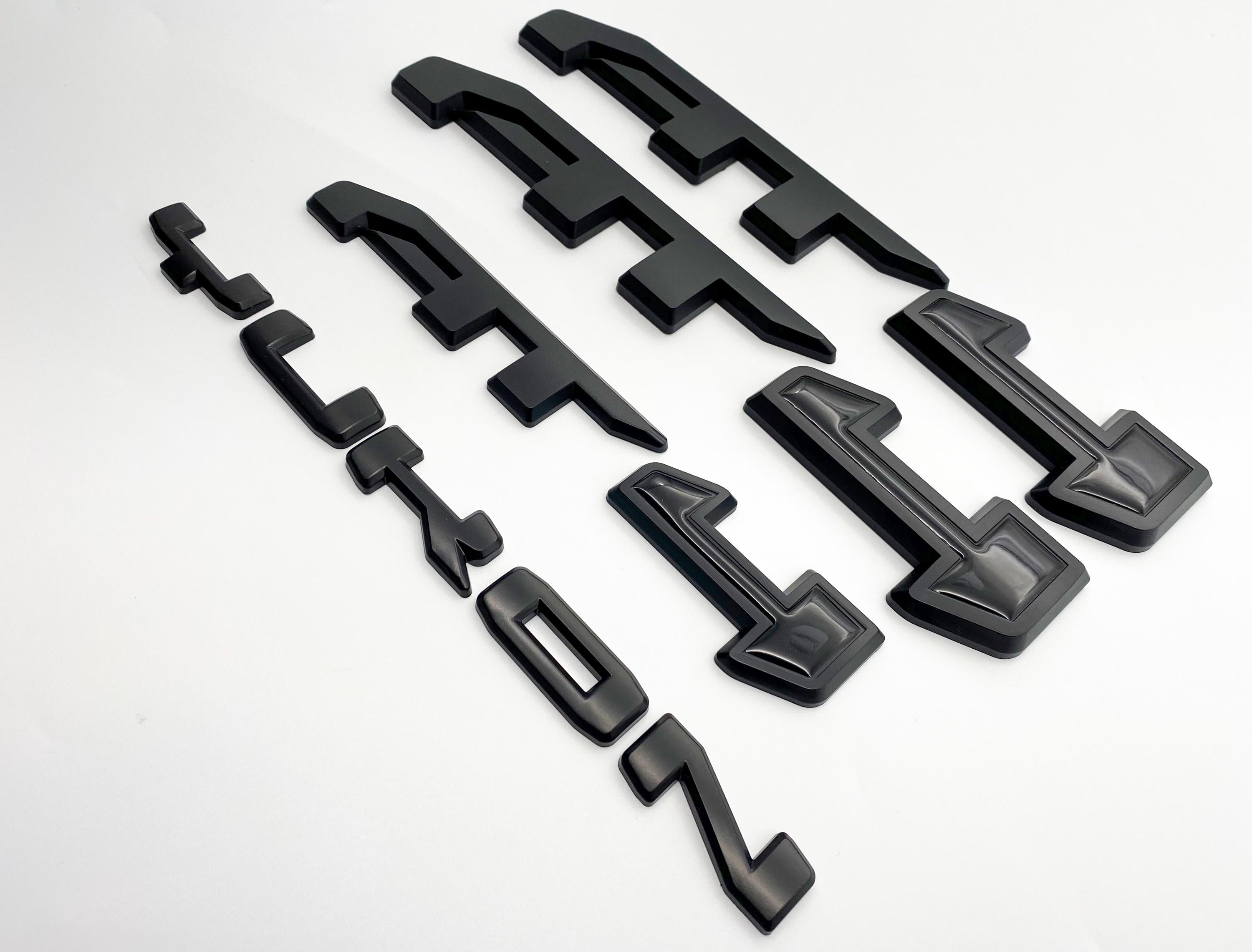 5Pcs Overlay Emblems Kit 2021-2025 Yukon AT4 Letters Emblem 3D Door Rear Nameplate