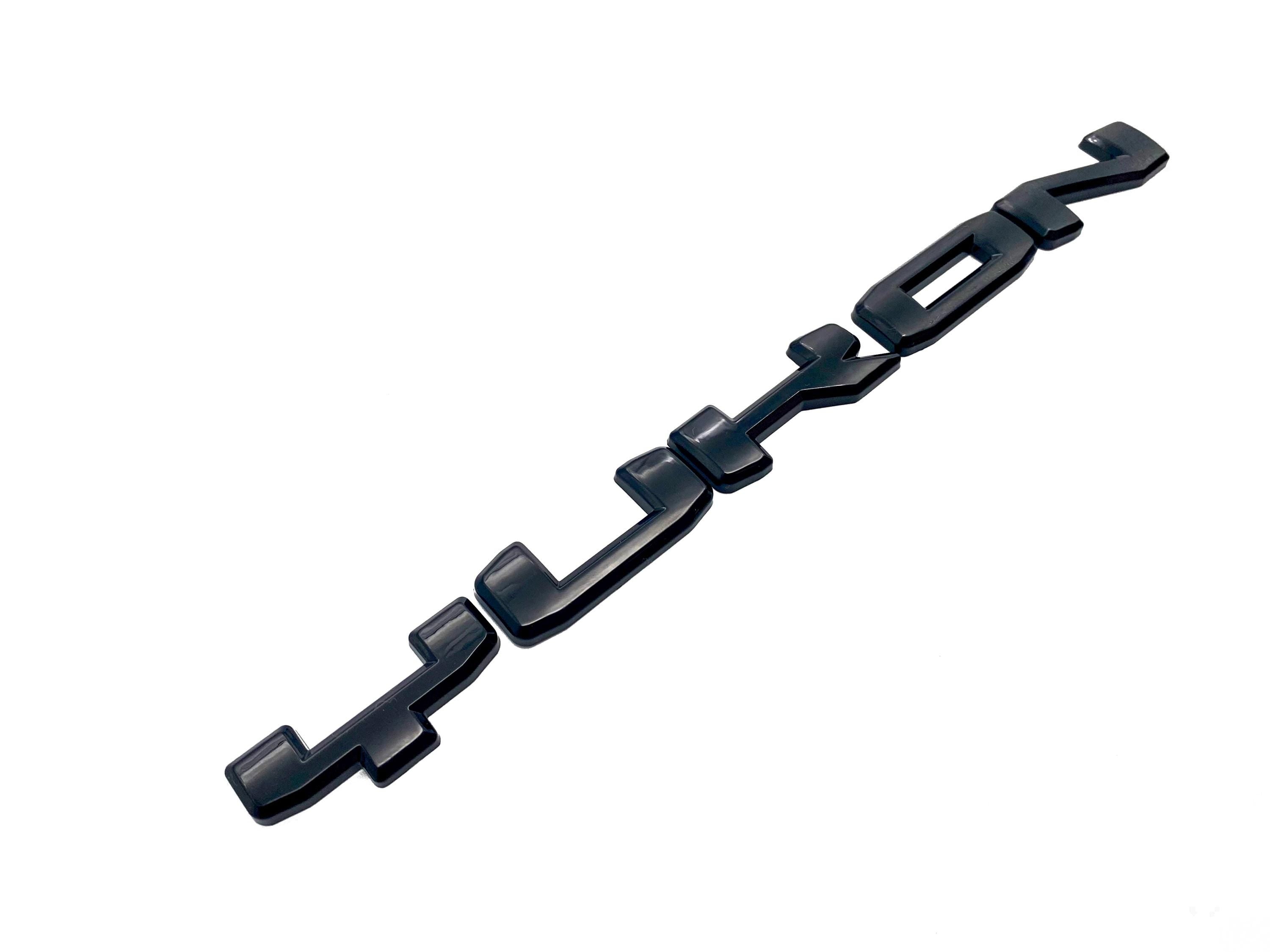 3Pcs Gloss Black Overlay Emblems Kit 2021-2025 Yukon SLT Letters Emblem 3D Door Rear Nameplate