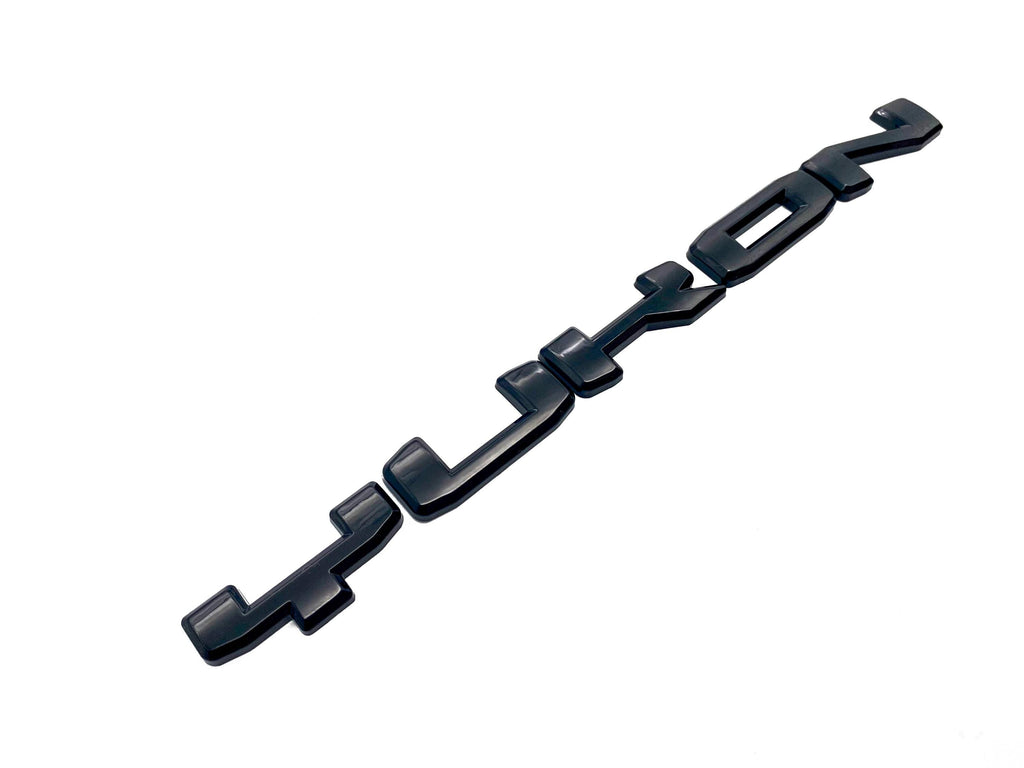 4Pcs Gloss Black Overlay Emblems Kit 2021-2025 Yukon SLT Letters Emblem 3D Door Rear Nameplate