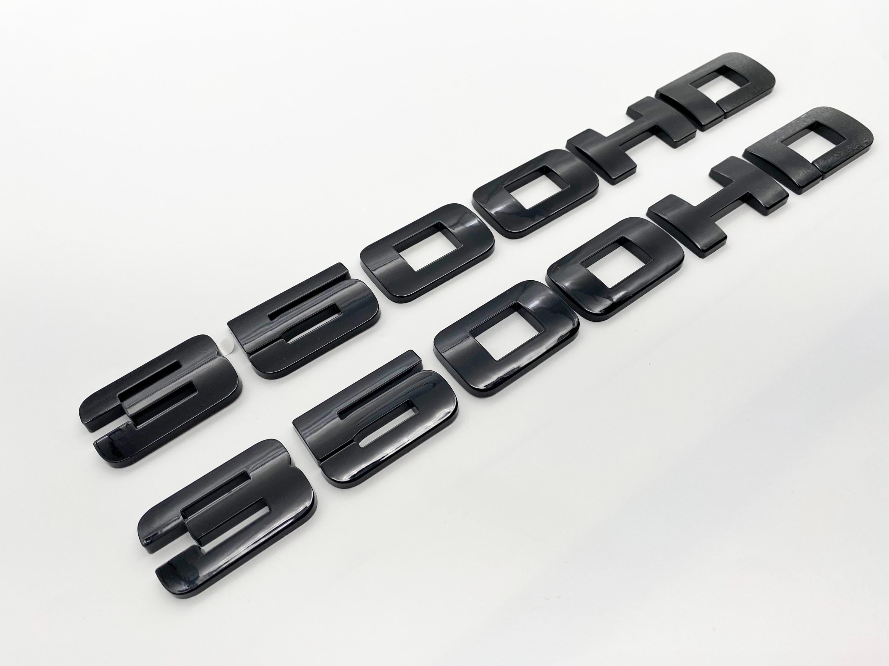 4Pcs Overlay Gloss Black Doors Rear Emblems Fit 2007-2018 Silverado Sierra 3500HD LTZ