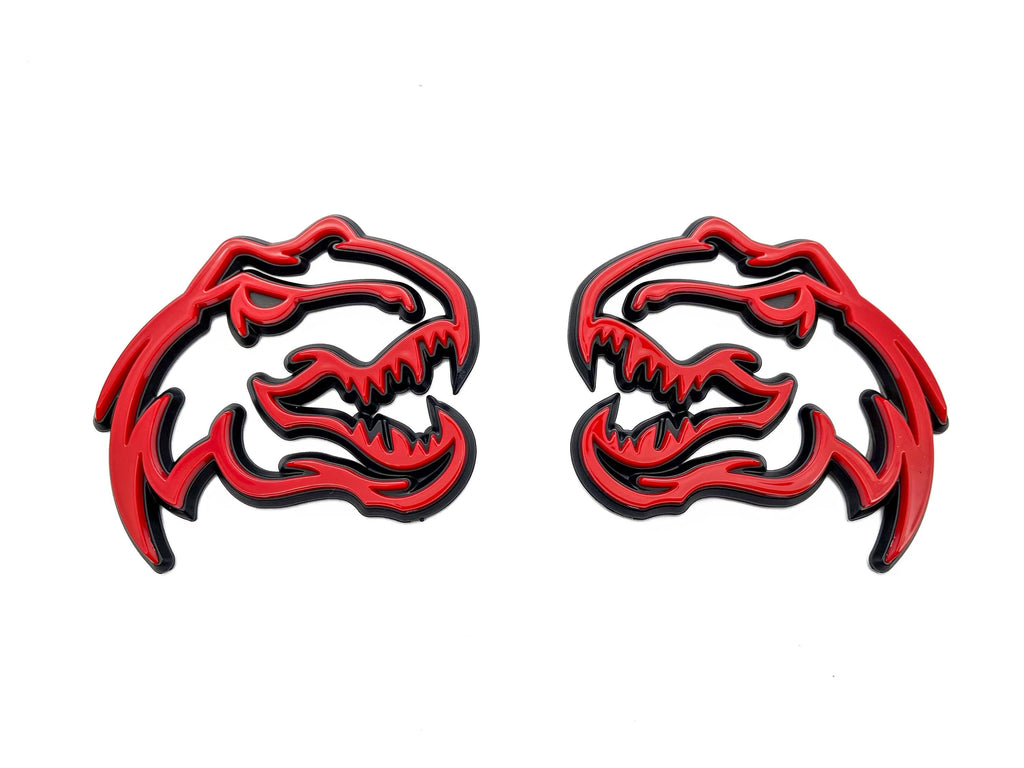 Double Layer Dinosaur Fender Badges | Aggressive Raptor Design for F150, RAM 1500, and More | 2 Premium Badges