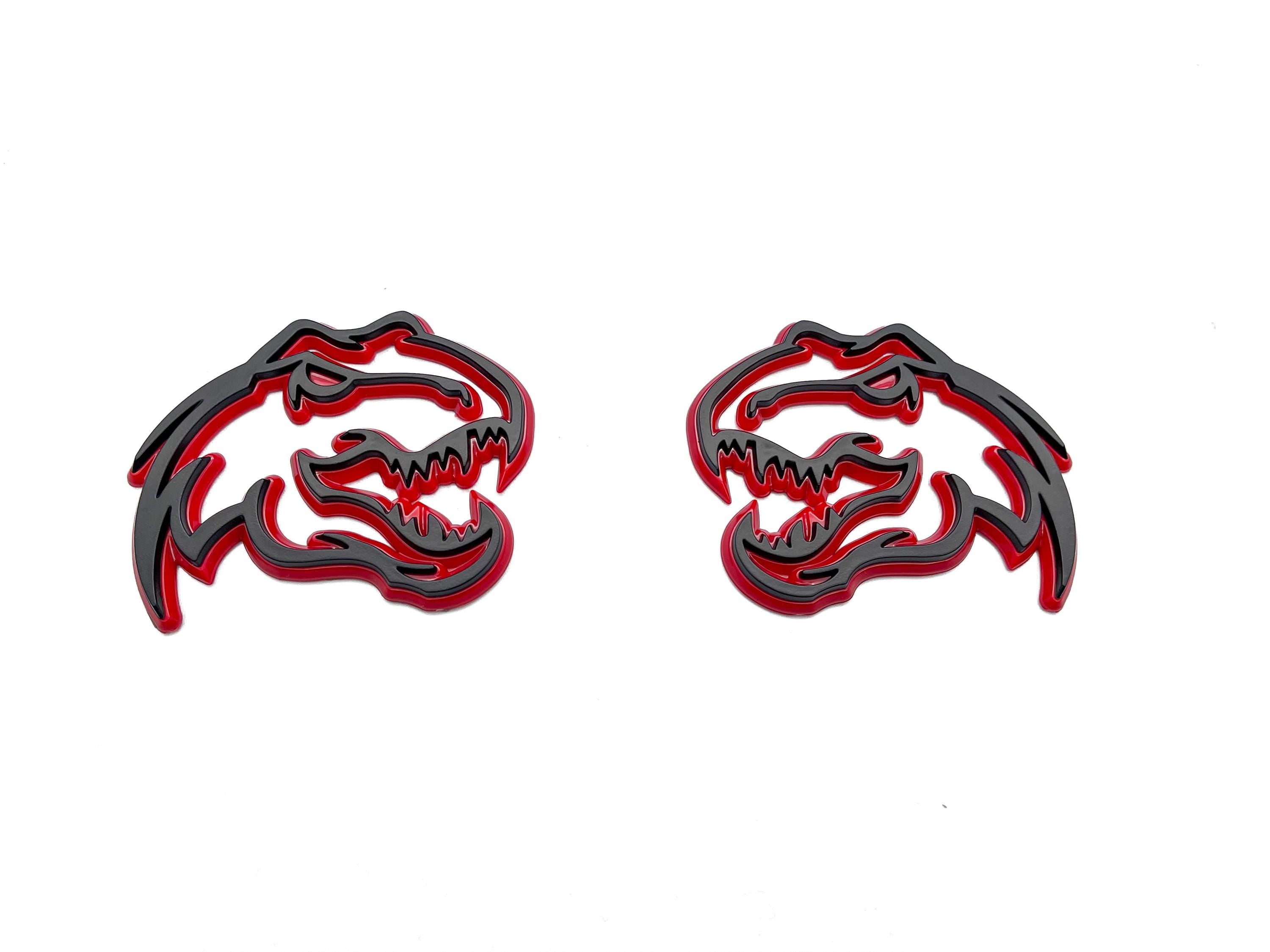 Double Layer Dinosaur Fender Badges | Aggressive Raptor Design for F150, RAM 1500, and More | 2 Premium Badges
