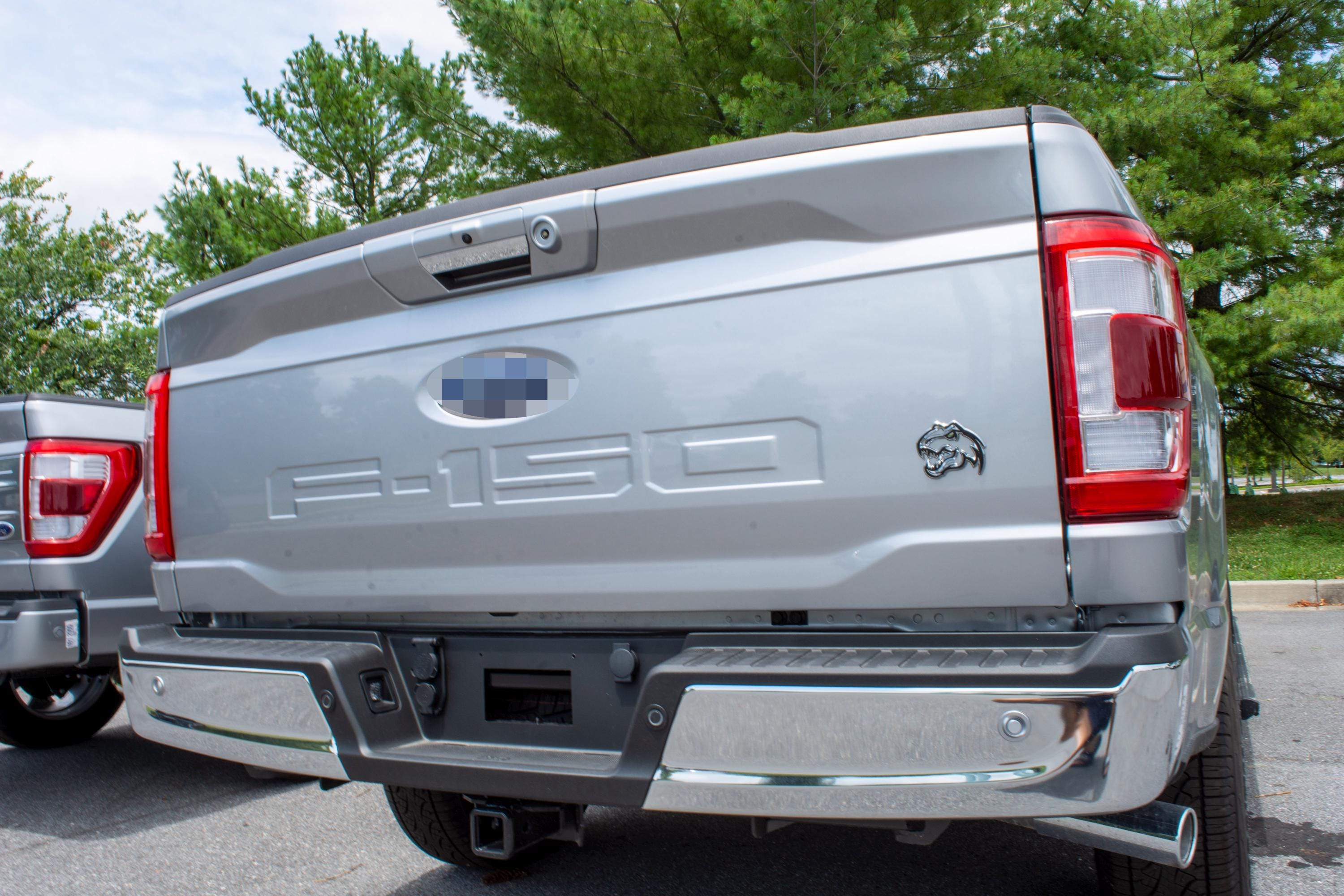 Black on Chrome Double Layer Dinosaur Fender Badges | Aggressive Raptor Design for F150, RAM 1500, and More | 2 Premium Badges