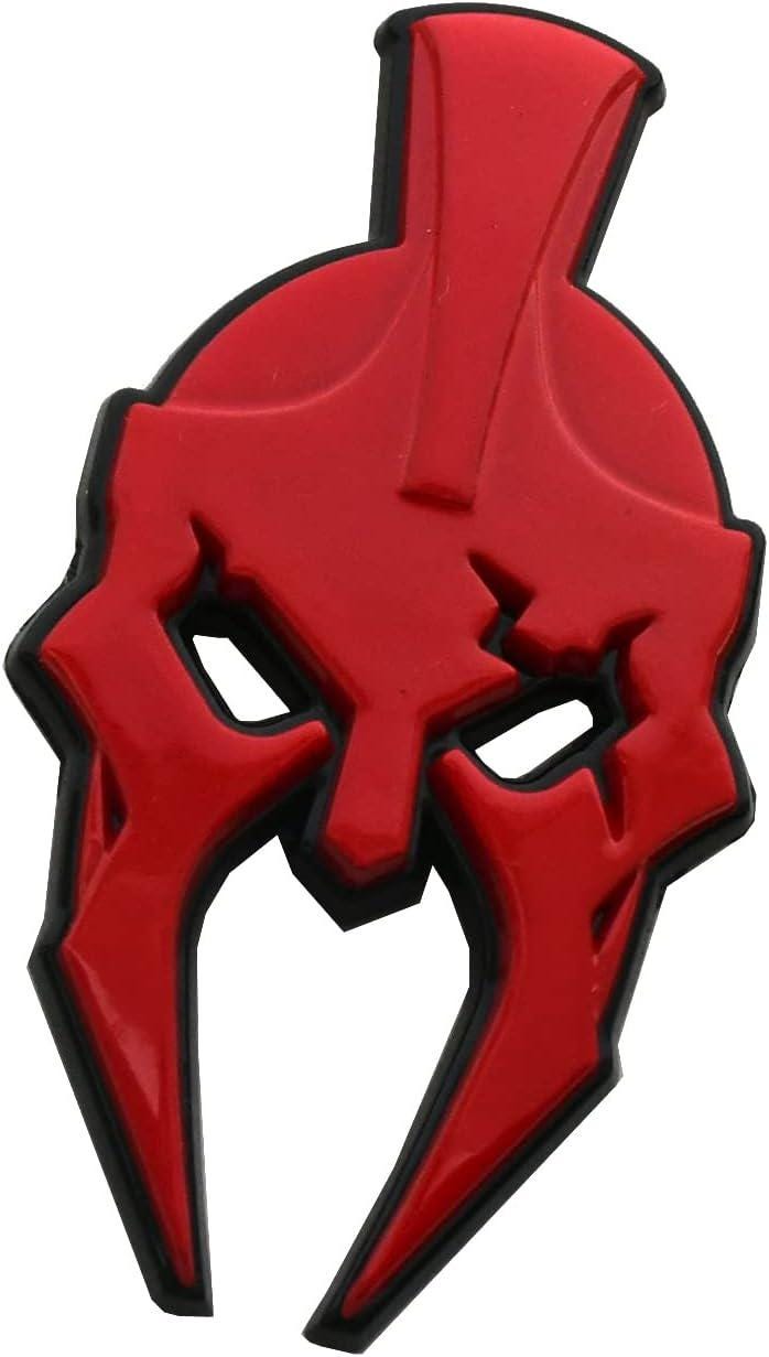 Gladiator Spartan Helm Offroad SUV Auto Emblem Text , Jeep Wrangler Mod 3D Sticker