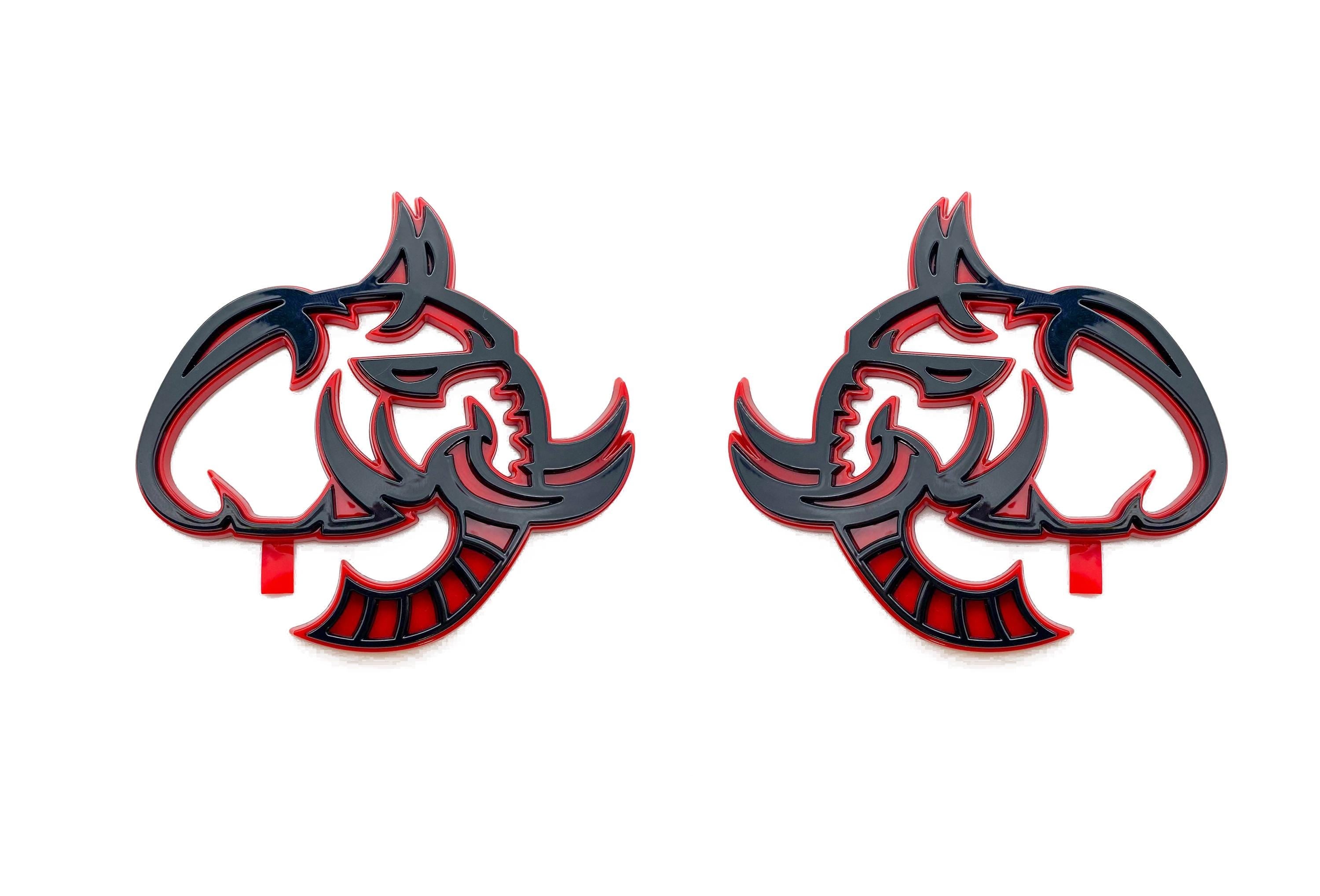 Elephant Head Fender Left/Right Side Badge 3D Emblems Decal Stickers for Hellephant Challenger Charger TRX Silverado