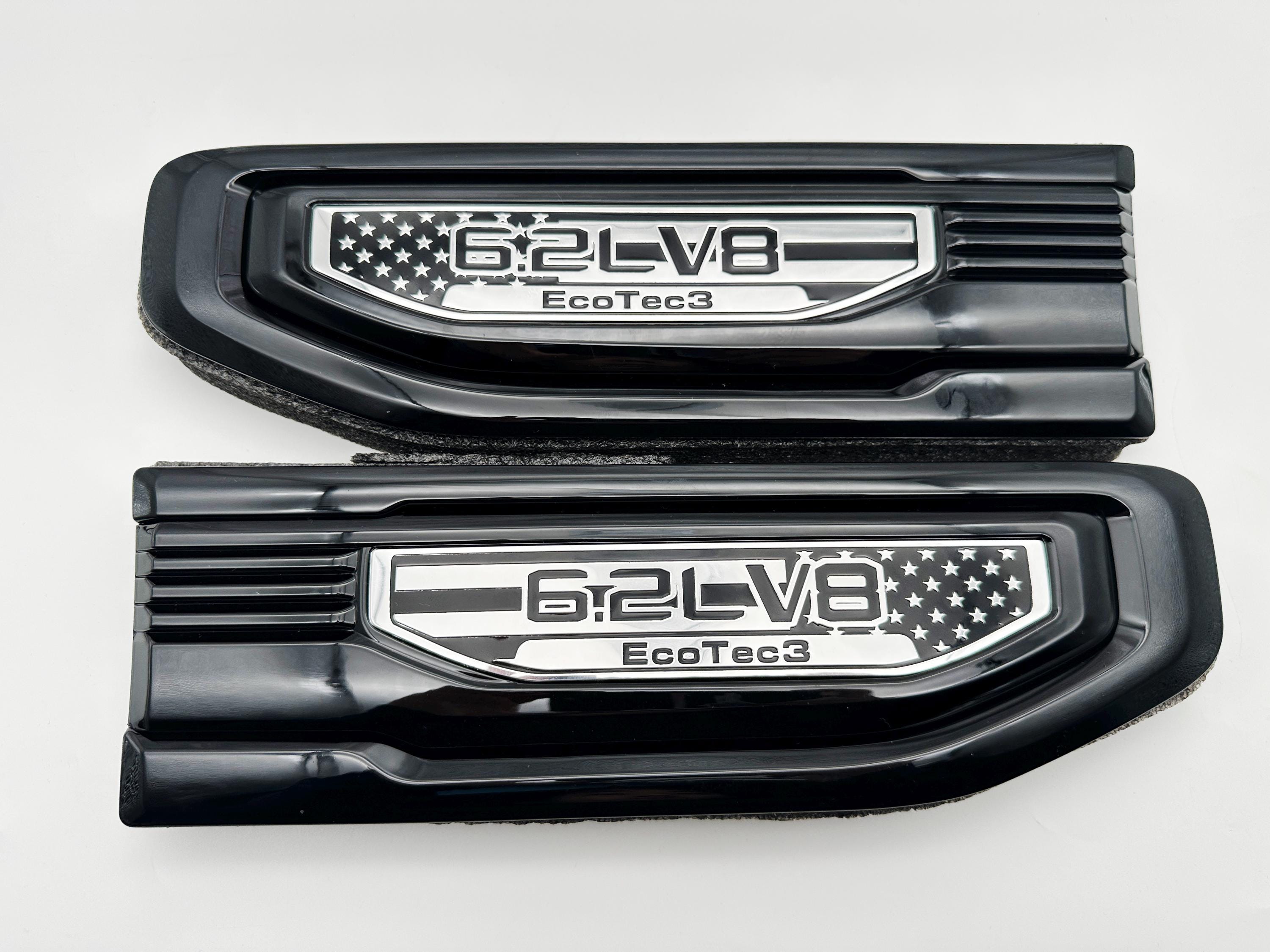 Black emblem Fit For 19-24 GMC Sierra 1500 6.2L V8 Duramax Fender Vent Emblem Kit Black 86532094