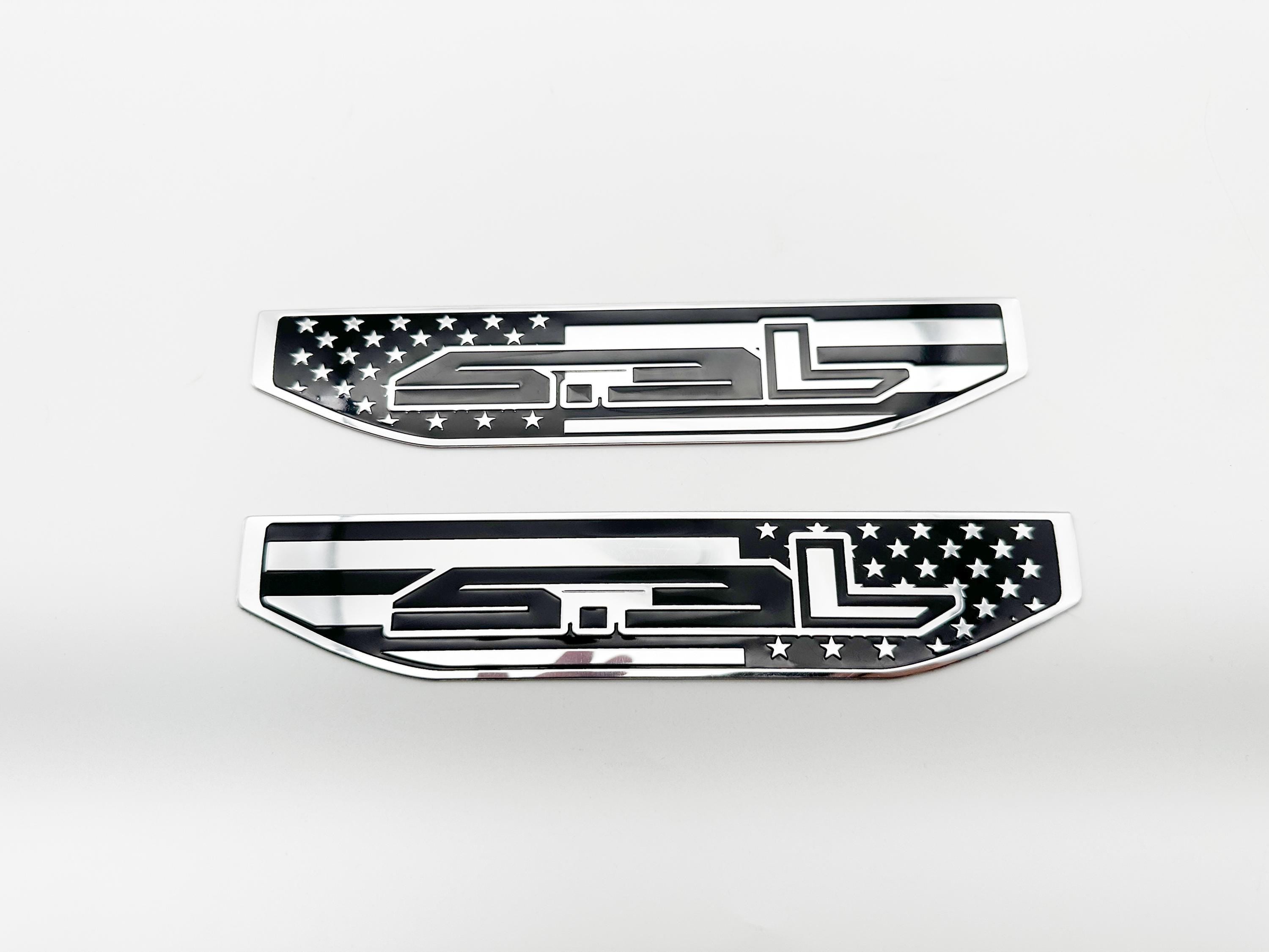 Black emblem Fit For 19-24 GMC Sierra 1500 5.3L V8 Duramax Fender Vent Emblem Kit Black 86532094