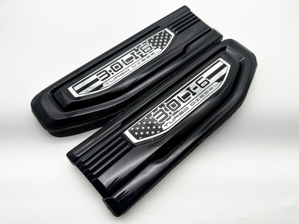Black emblem Fit For 19-24 GMC Sierra 1500 3.0L I6 Duramax Fender Vent Emblem Kit Black 86532094