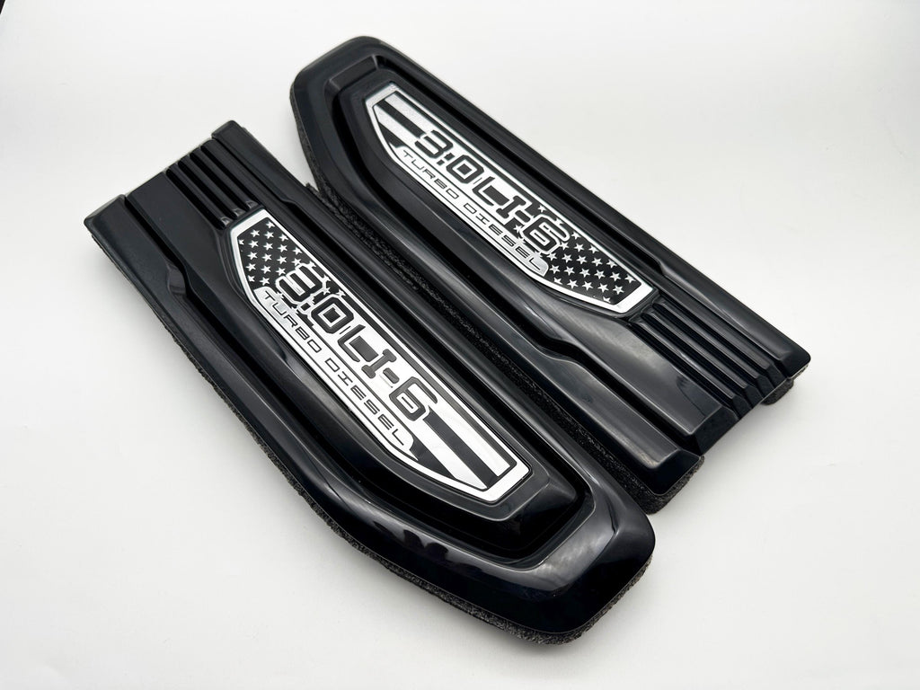 Black emblem Fit For 19-24 GMC Sierra 1500 3.0L I6 Duramax Fender Vent Emblem Kit Black 86532094