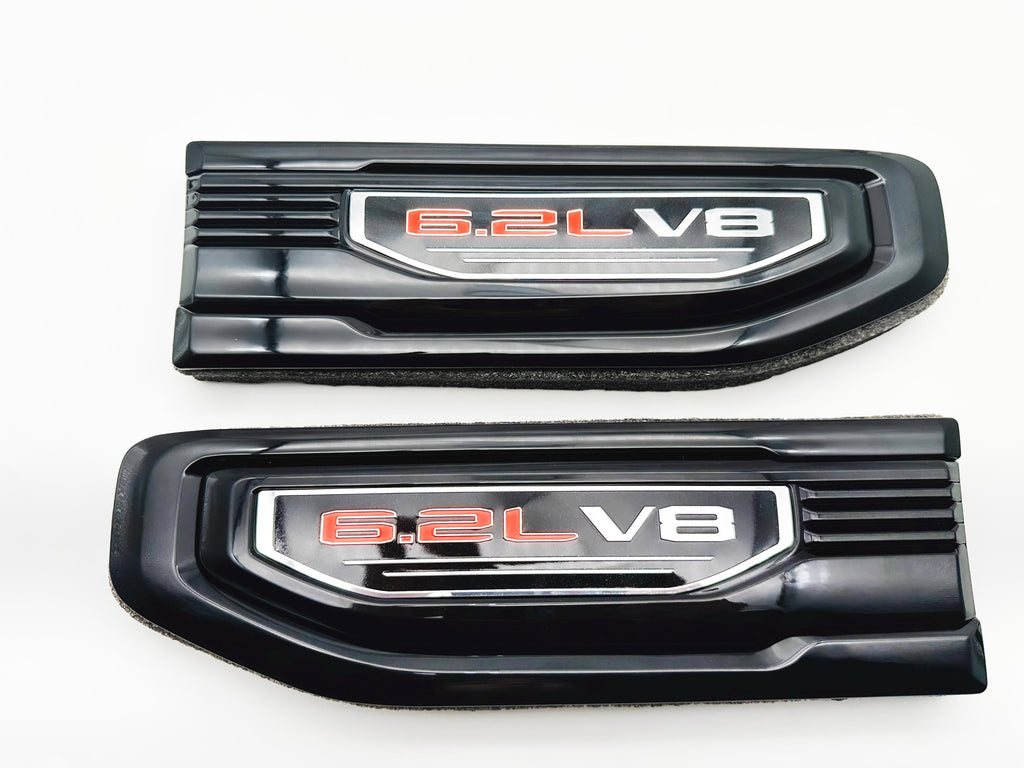 Black emblem Fit For 19-24 GMC Sierra 1500 6.2L V8 Duramax Fender Vent Emblem Kit Black 86532094