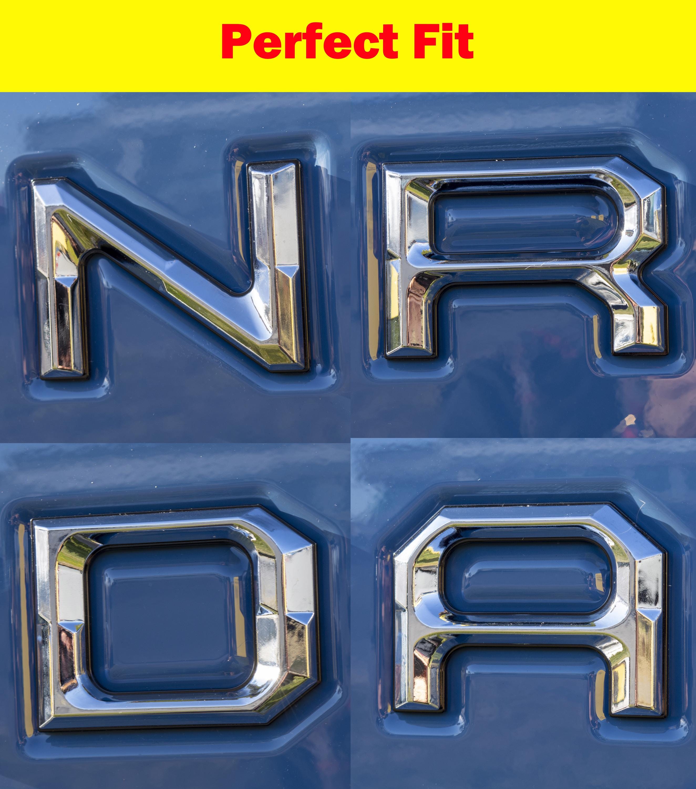 Chrome With Black Outline Premium 3D color matched Letters for 2014-2021 Tundra Rear tailgate