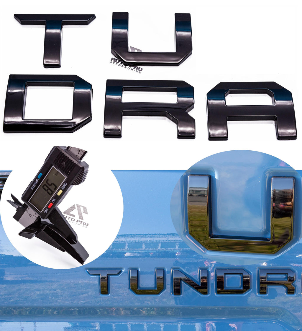 Chrome Premium 3D color matched Letters for 2014-2021 Tundra Rear tailgate