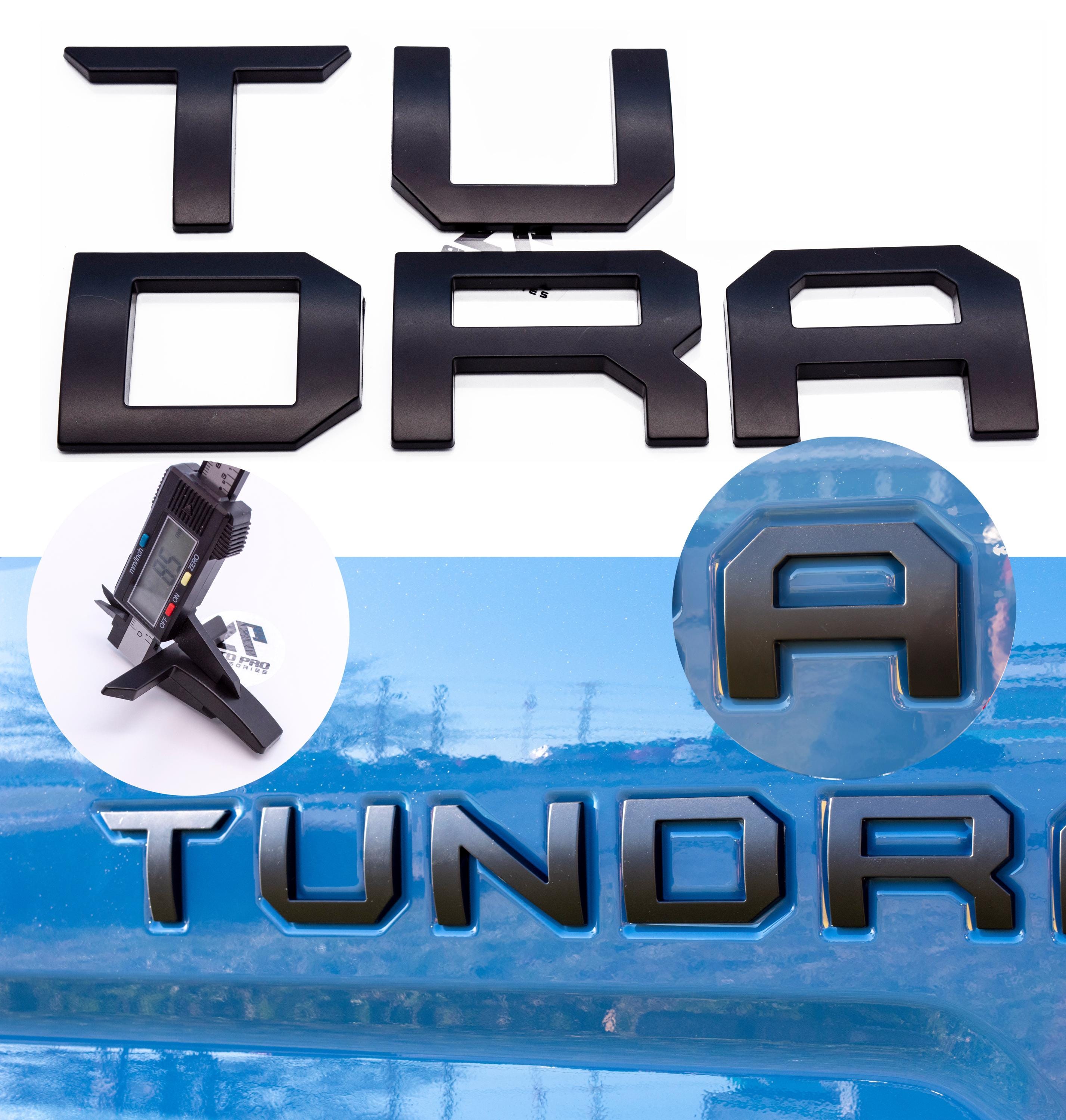 Chrome Premium 3D color matched Letters for 2014-2021 Tundra Rear tailgate