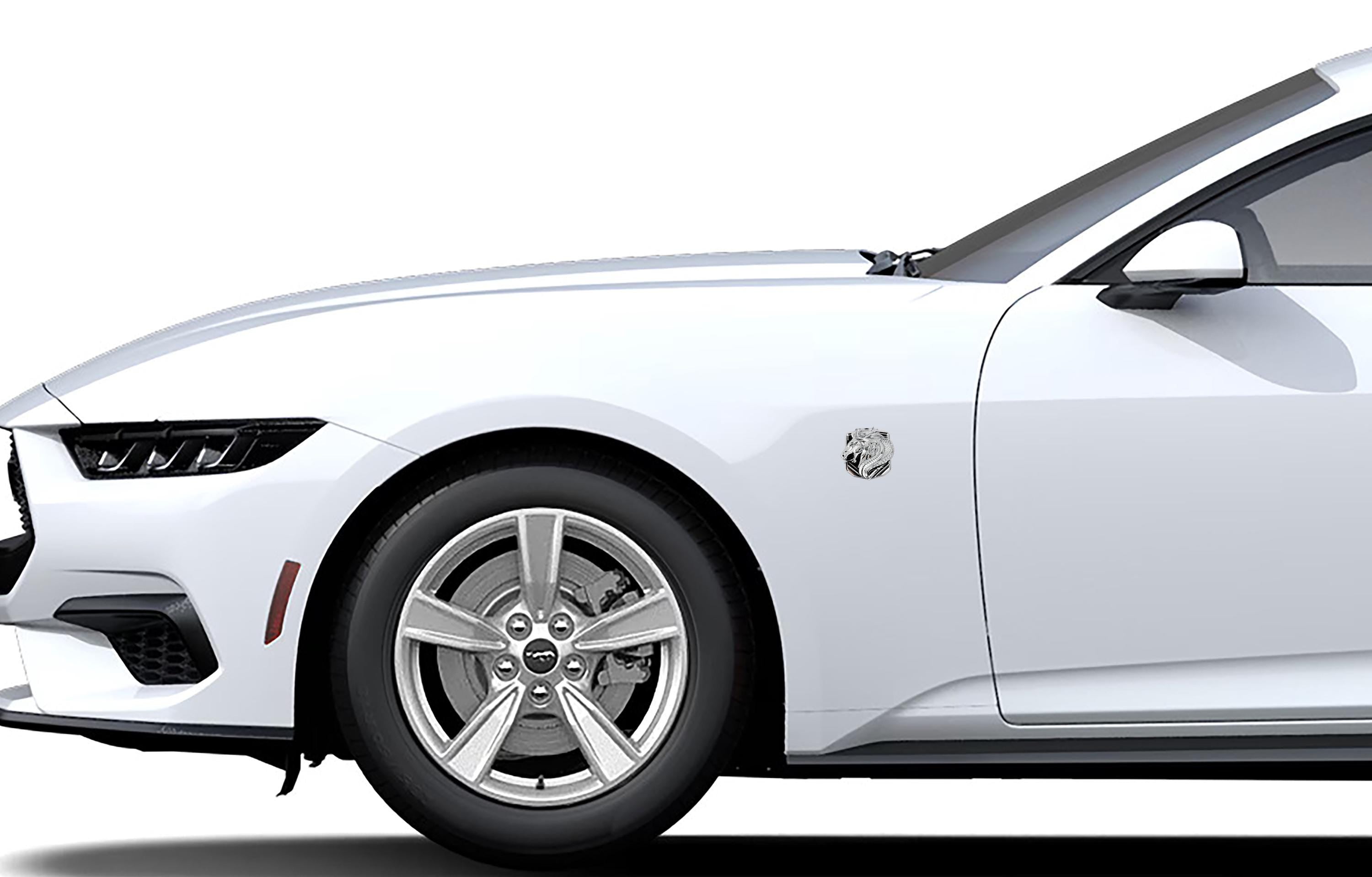 Coyote Emblem – Mustang Accessories for Fender / Door | OEM+ Style, 4"x4" Chrome