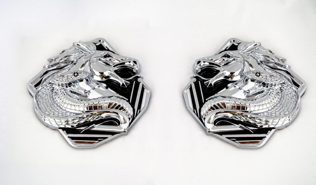 Coyote Emblem – Mustang Accessories for Fender / Door | OEM+ Style, 4"x4" Chrome