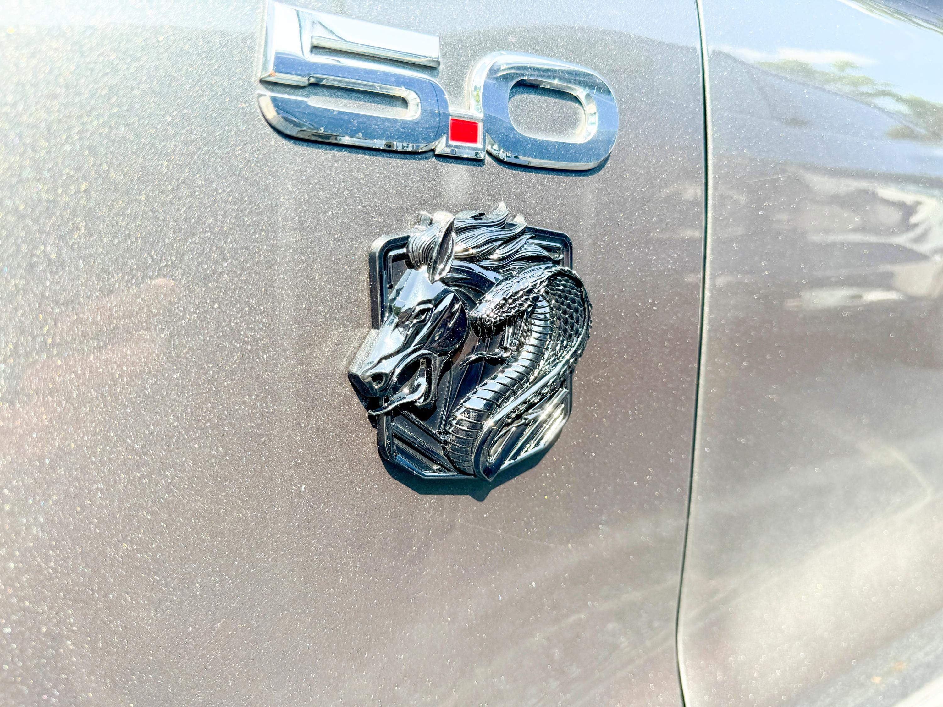 Coyote Emblem – Mustang Accessories for Fender / Door | OEM+ Style, 4"x4" Matte Black