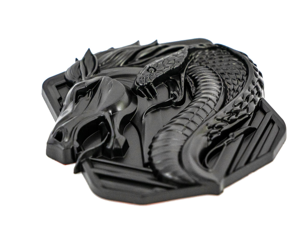 Coyote Emblem – Mustang Accessories for Fender / Door | OEM+ Style, 4"x4" Matte Black