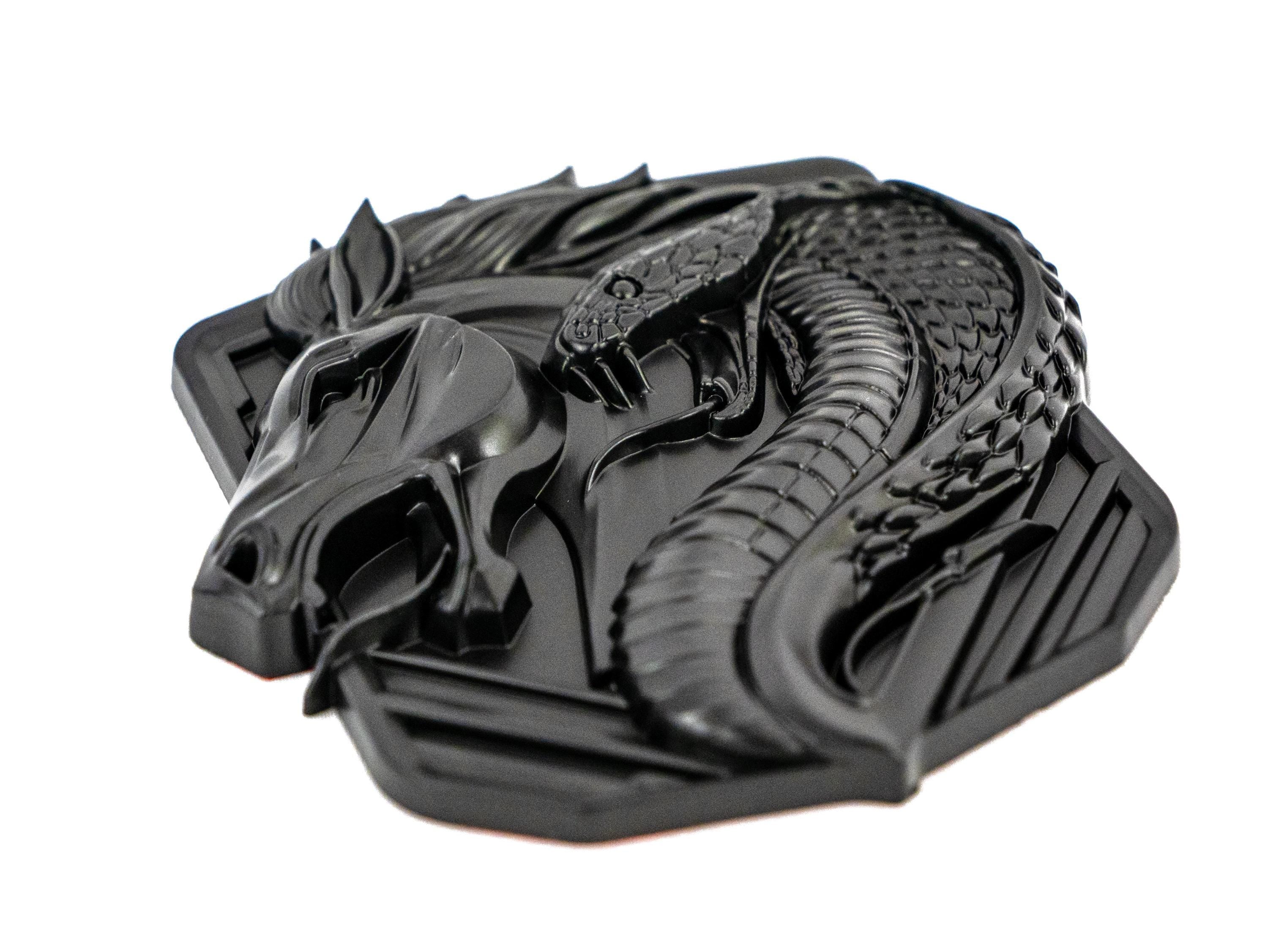 Coyote Emblem – Mustang Accessories for Fender / Door | OEM+ Style, 4"x4" Matte Black