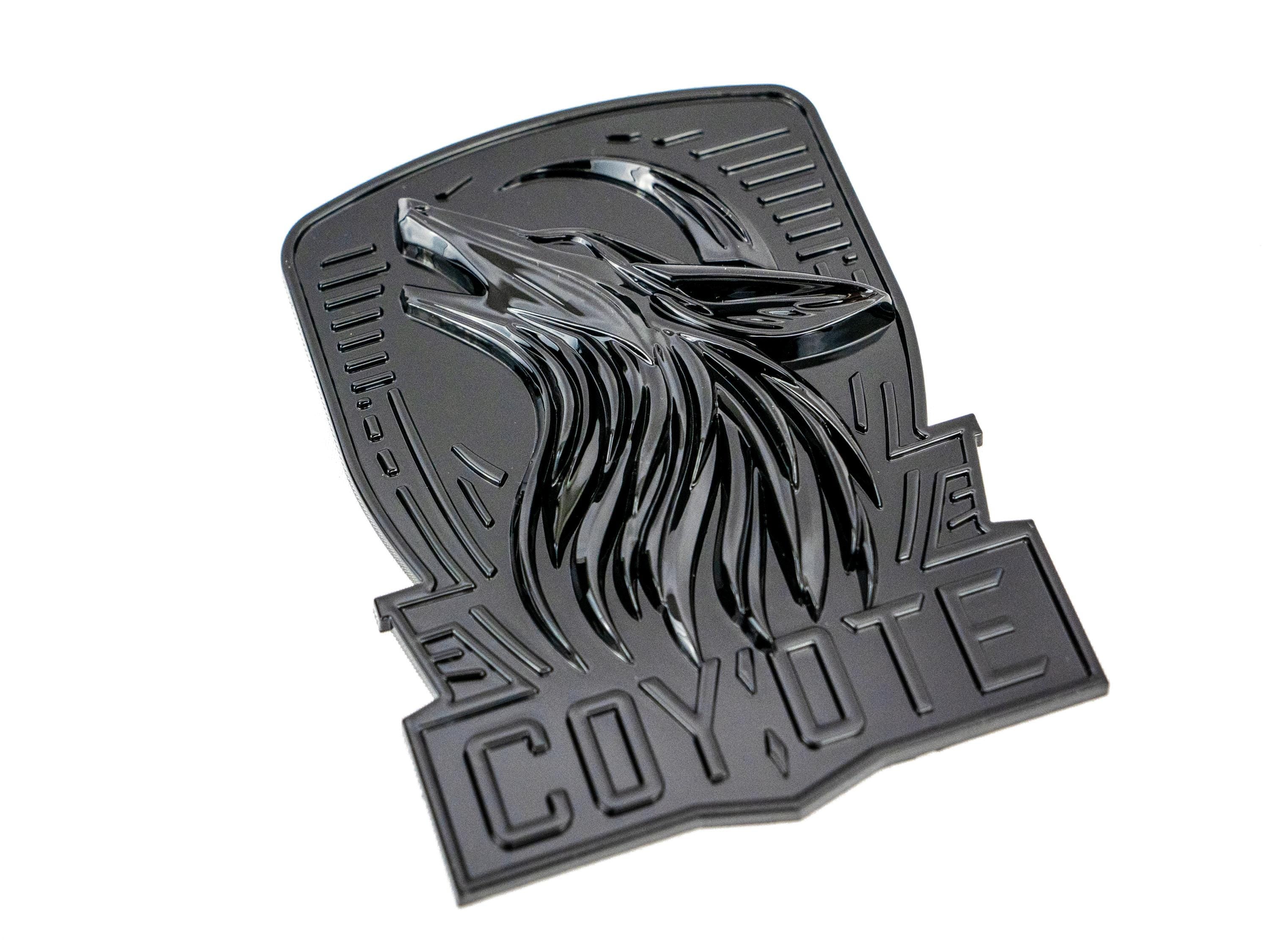 Coyote Emblem – Mustang Accessories for Fender / Door | OEM+ Style, 4"x4" Gloss Black