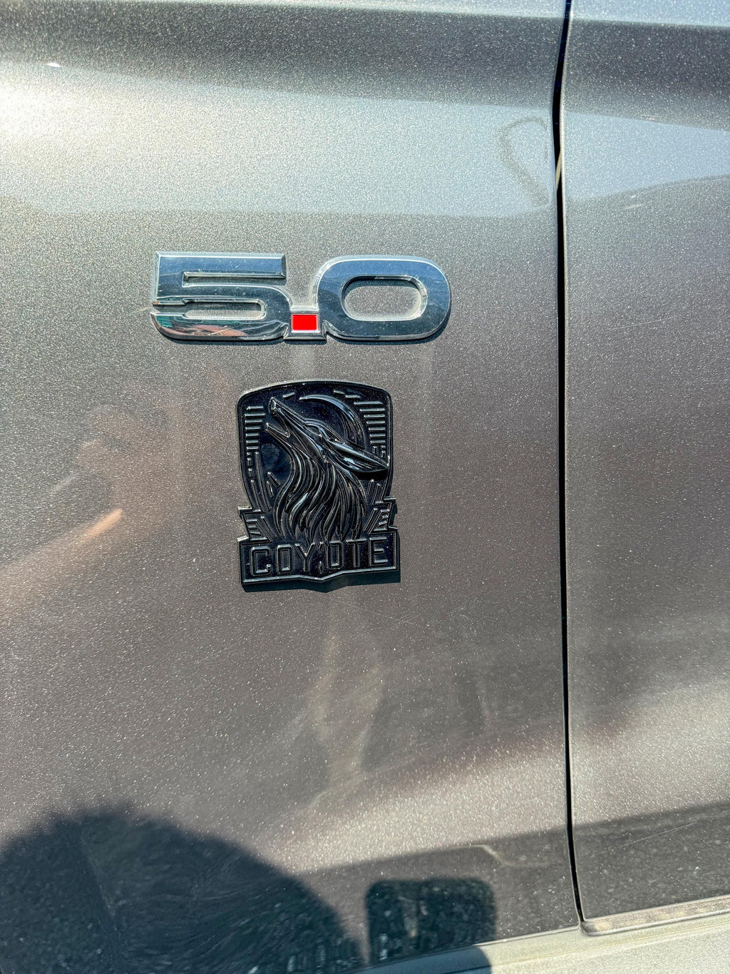 Coyote Emblem – Mustang Accessories for Fender / Door | OEM+ Style, 4"x4" Gloss Black