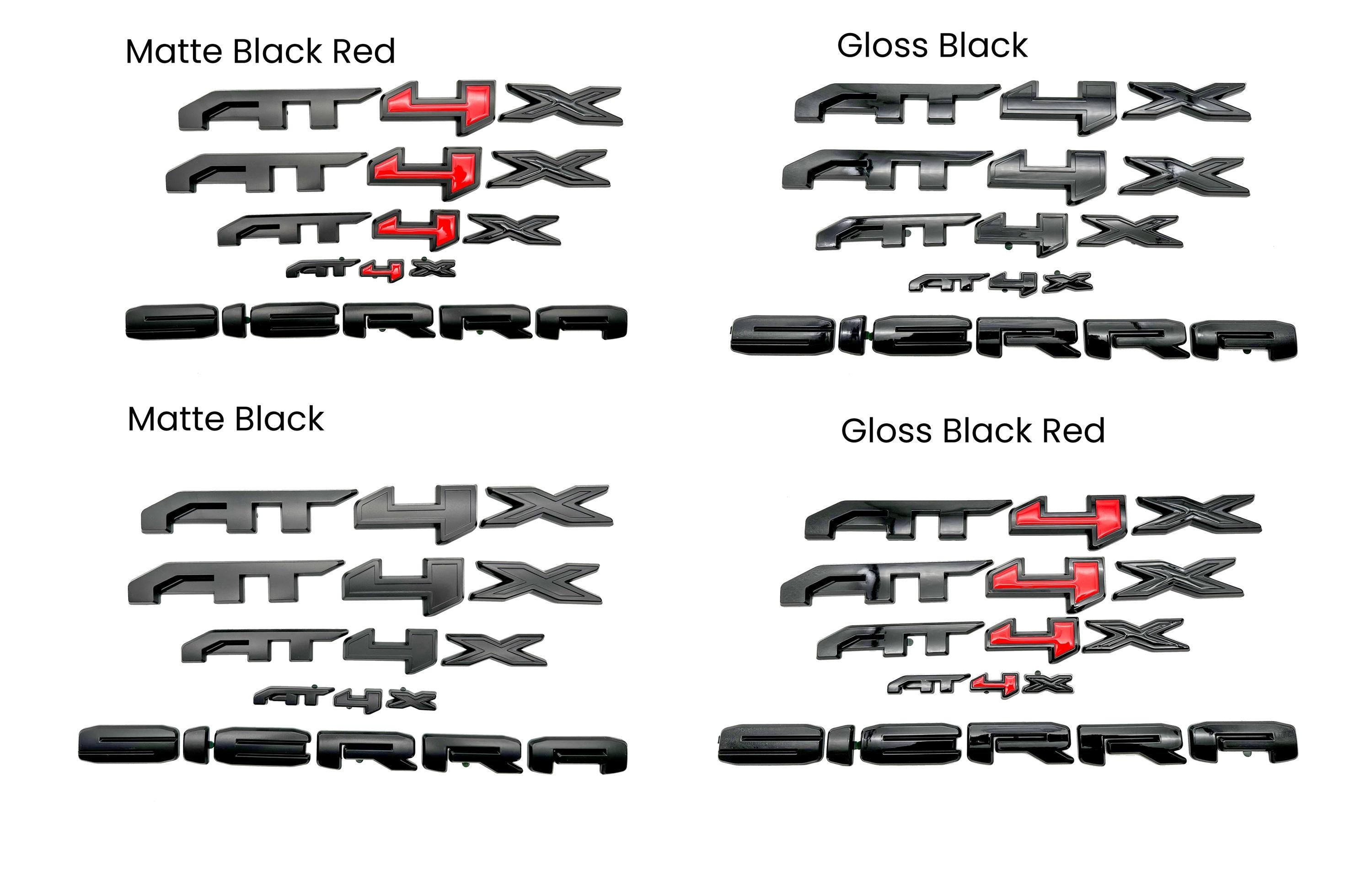 AT4X Overlay  Emblems  Fit 2023-2025 GMC Sierra 1500 AT4X
