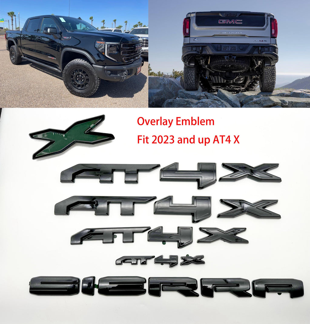 AT4X Overlay  Emblems  Fit 2023-2025 GMC Sierra 1500 AT4X