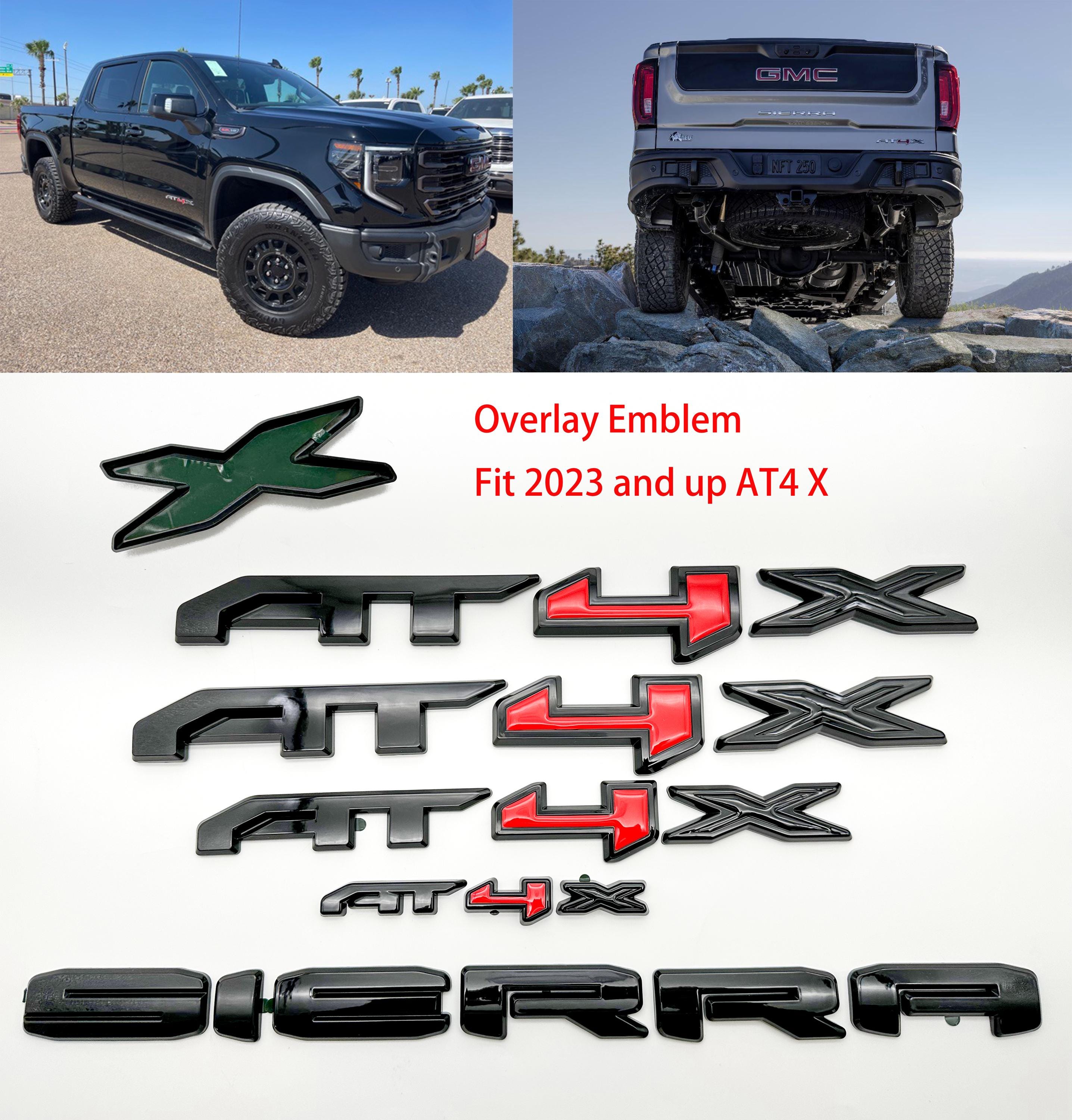 AT4X Overlay  Emblems  Fit 2023-2025 GMC Sierra 1500 AT4X