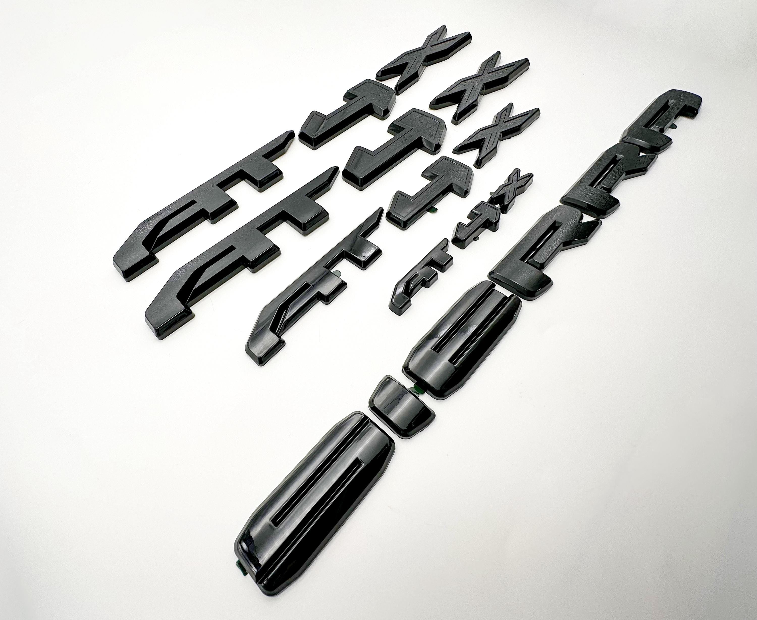 Gloss Black AT4X Overlay  Emblems  Fit 2023-2025 GMC Sierra 1500 AT4X