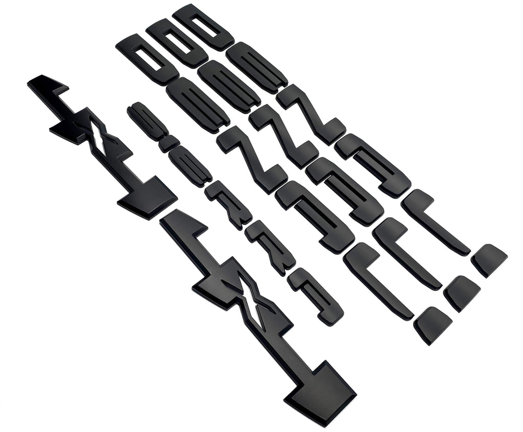Doors Tailgate Sierra Denali 4x4 overlay Emblems Fits 2019-2025 GMC Sierra 1500 Denali 4X4 Matte Black