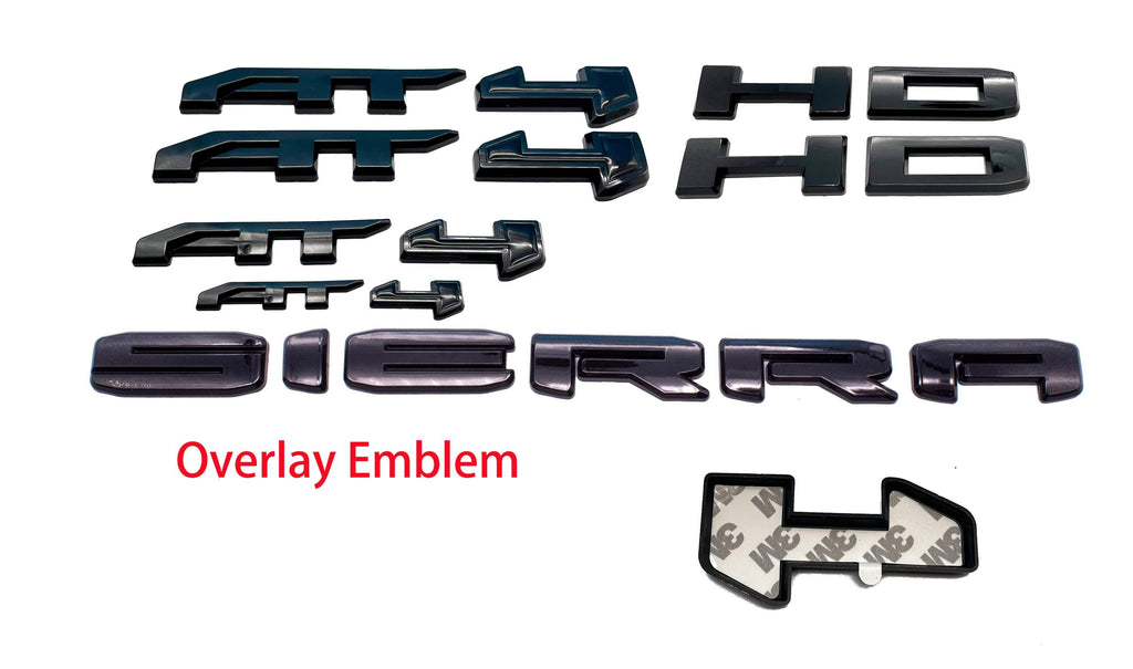 NEW Overlay Red Black AT4 HD Overlay Emblem Sierra Fit 2019-2025 GMC Sierra 2500 3500