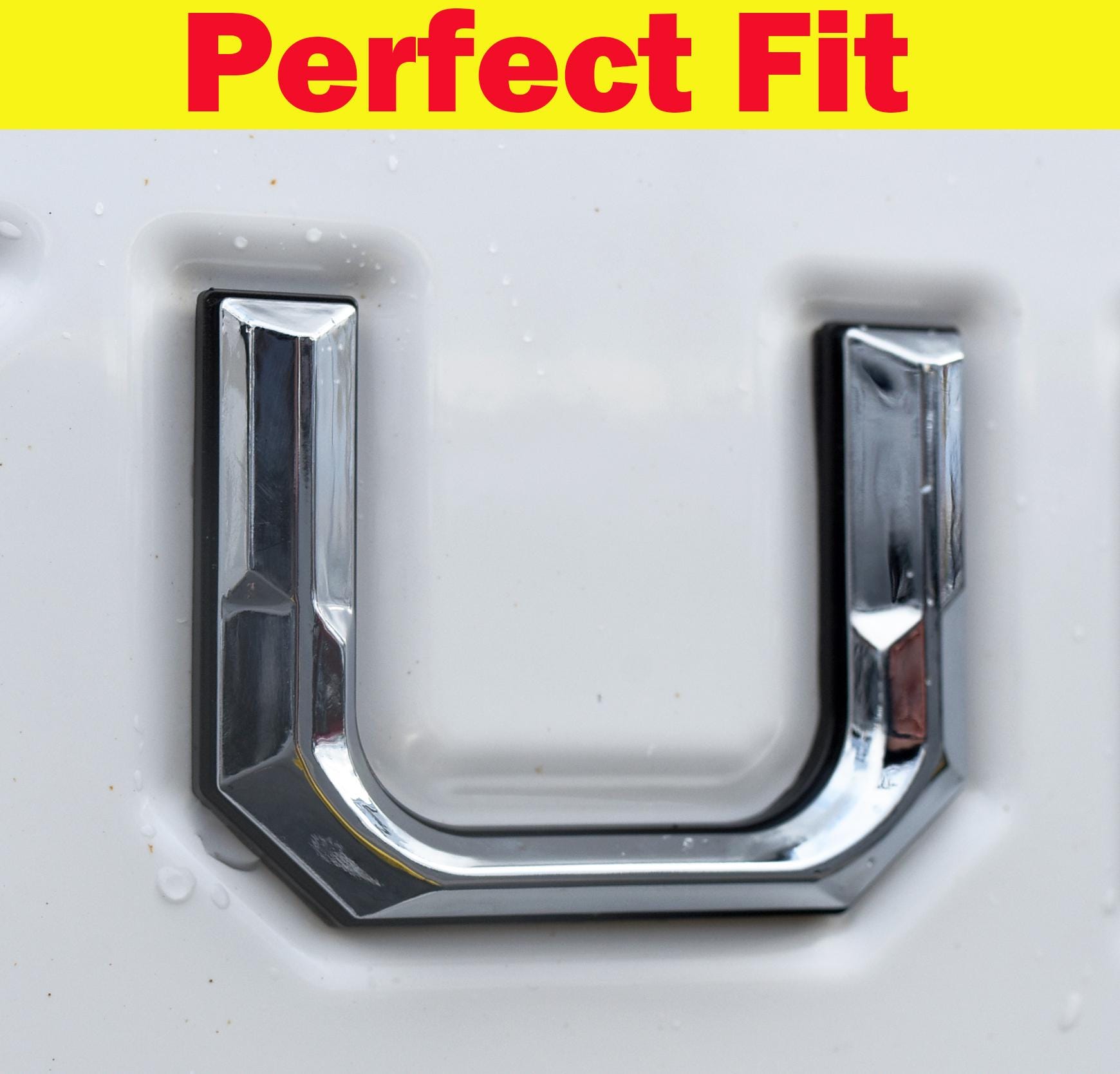 Chrome With Black Outline Premium 3D color matched Letters for 2014-2021 Tundra Rear tailgate