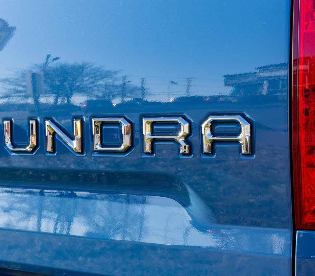 Chrome With Black Outline Premium 3D color matched Letters for 2014-2021 Tundra Rear tailgate