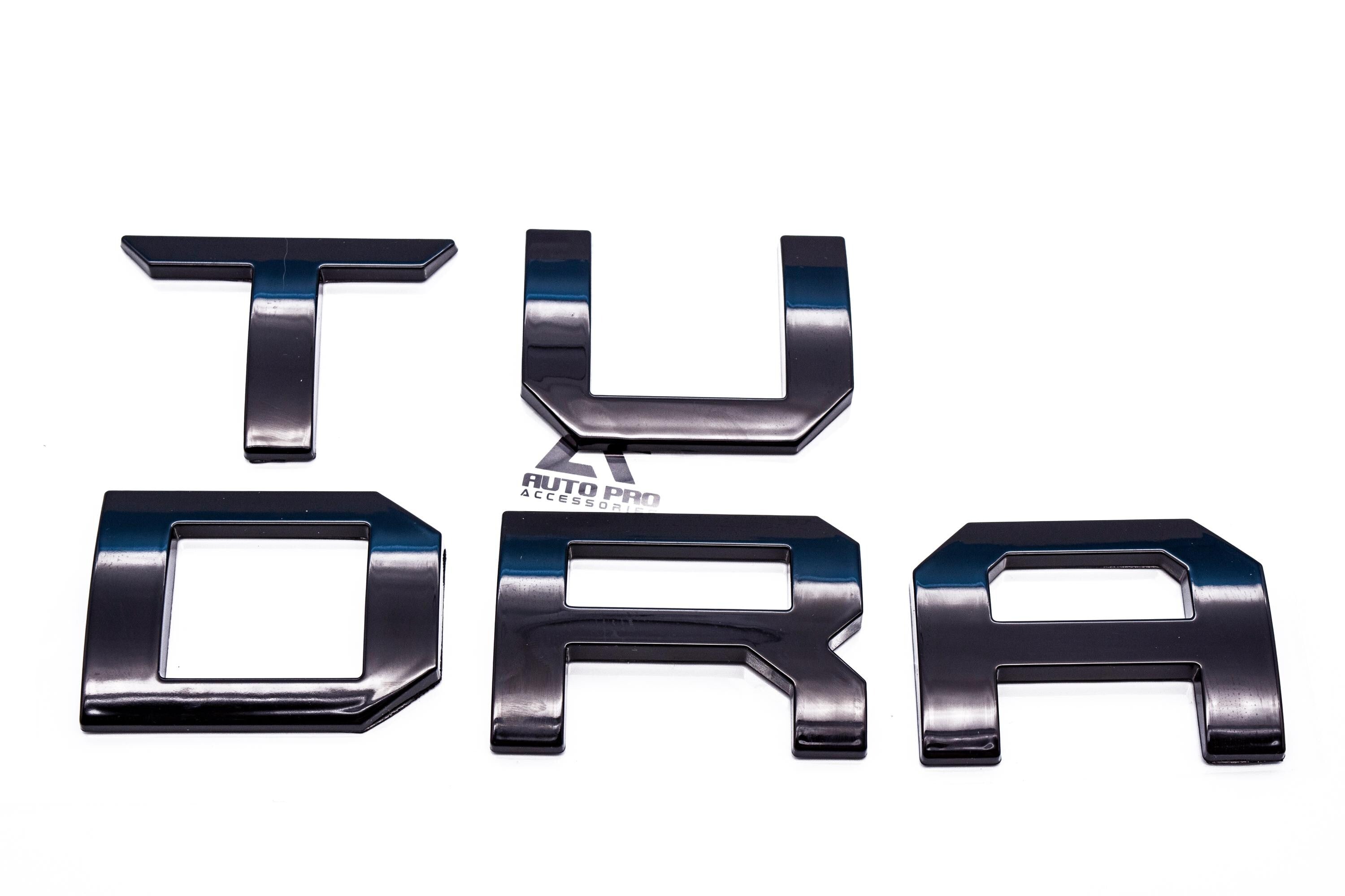 Gloss Black Premium 3D color matched Letters for 2014-2021 Tundra Rear tailgate