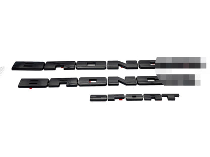 Front Grille & Rear Emblem Fully Overlay Set  Blackout Overlay Pack Fits Bronco SPORT 2021 2022 2023 2024 2025