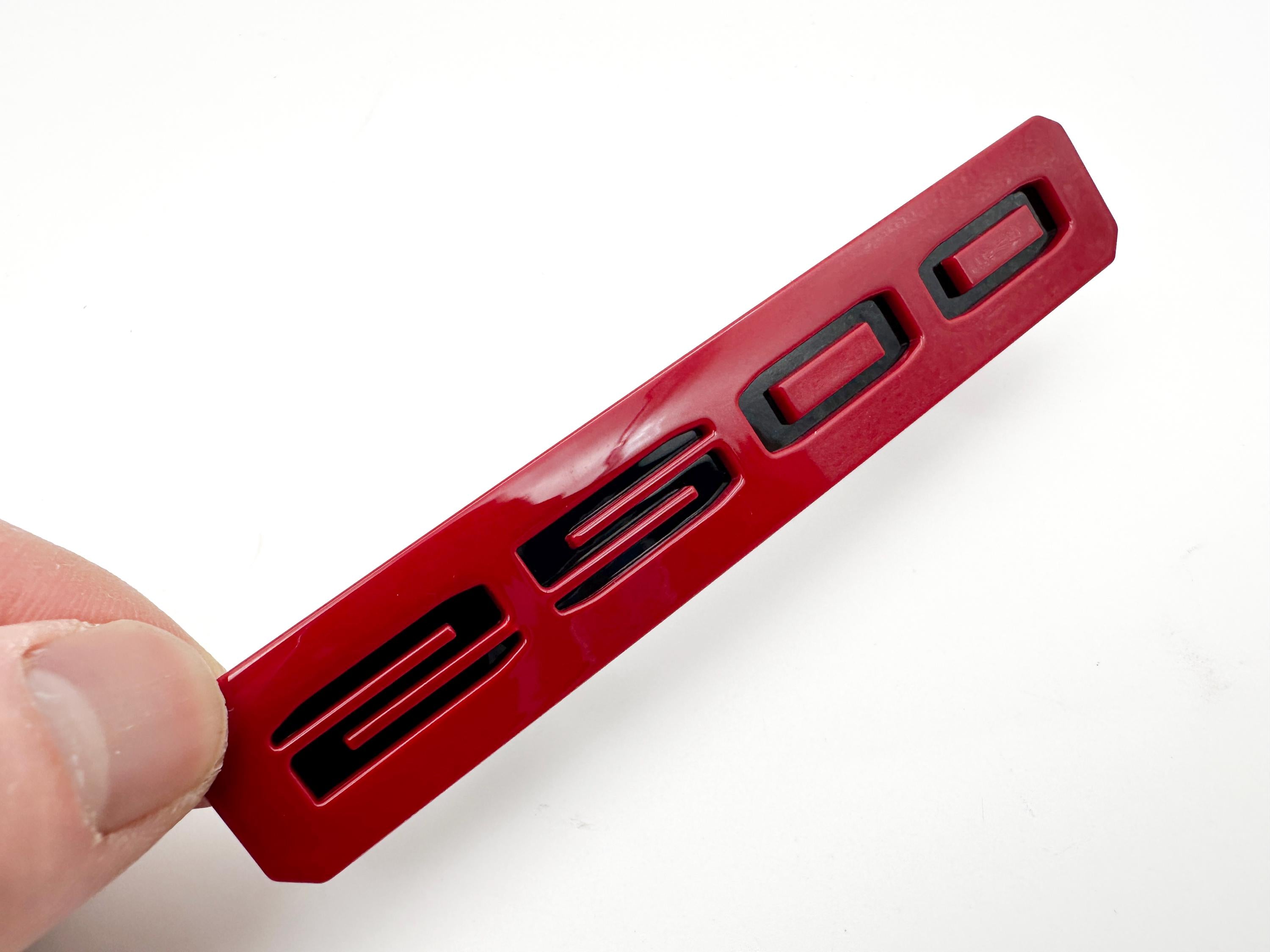 Black with Red Front Bumper Fascia Fender 2500HD Emblems - Replacement for 2024+ GMC Sierra 2500HD