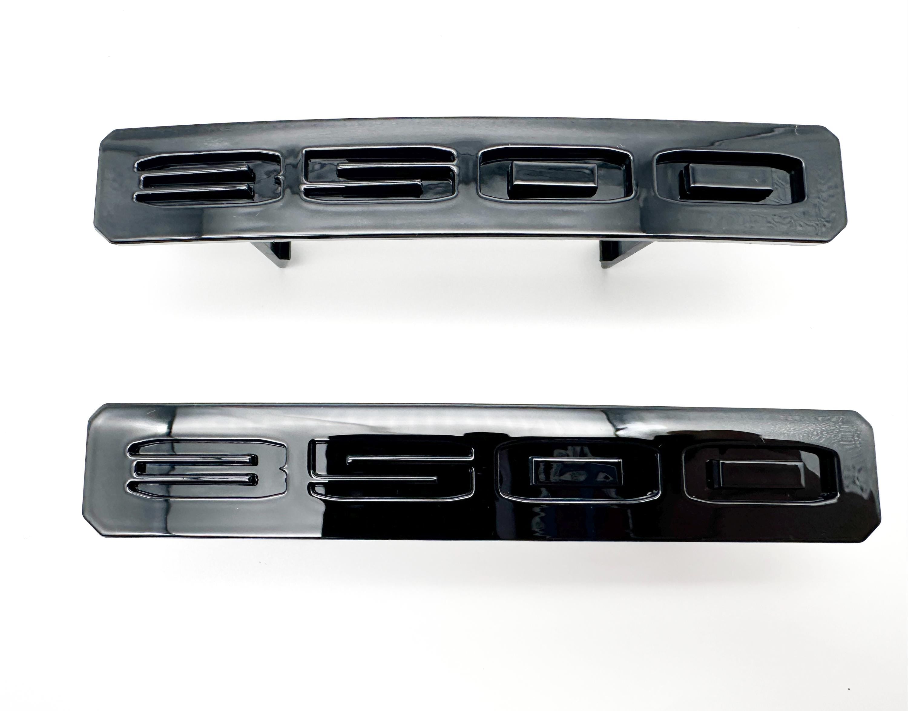 Gloss Black Front Bumper Fascia Fender 3500HD Emblems - Replacement for 2024+ GMC Sierra 3500HD