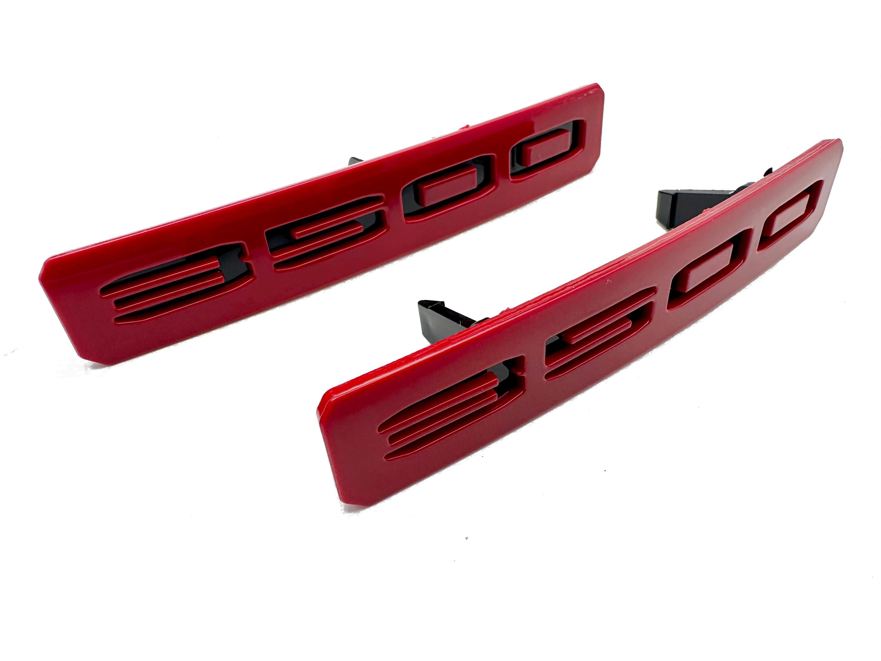 Black with Red Front Bumper Fascia Fender 3500HD Emblems - Replacement for 2024+ GMC Sierra 3500HD