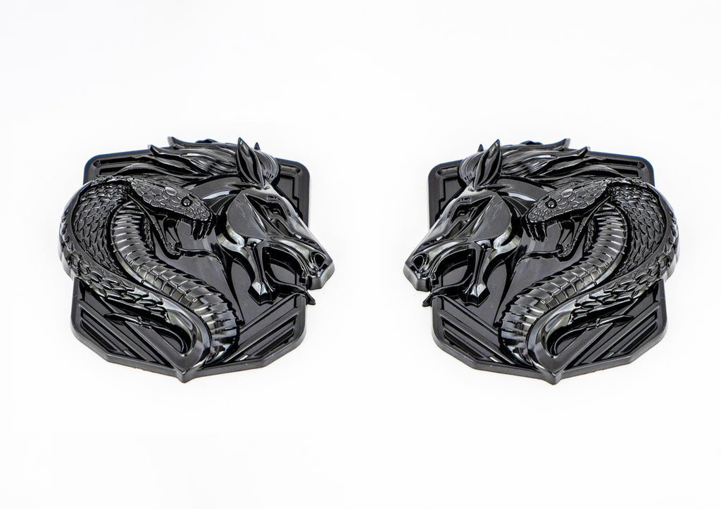 Coyote Emblem – Mustang Accessories for Fender / Door | OEM+ Style, 4"x4" Gloss Black