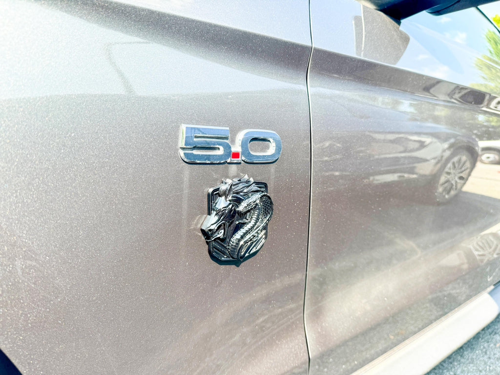 Coyote Emblem – Mustang Accessories for Fender / Door | OEM+ Style, 4"x4" Matte Black