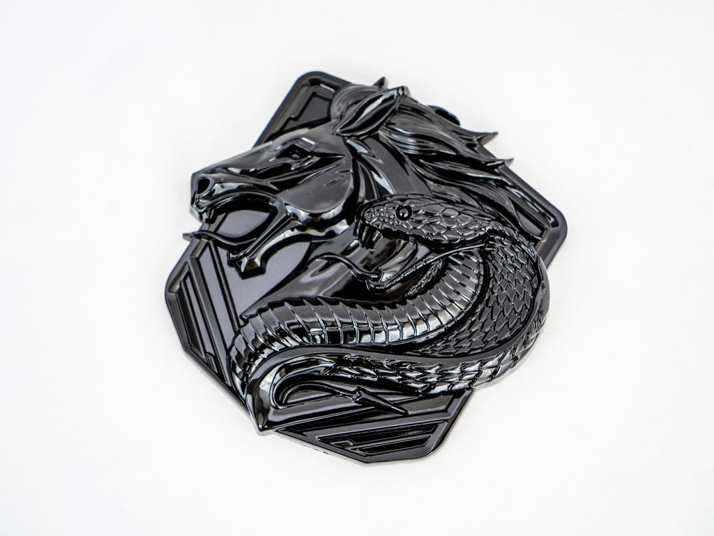 Coyote Emblem – Mustang Accessories for Fender / Door | OEM+ Style, 4"x4" Gloss Black