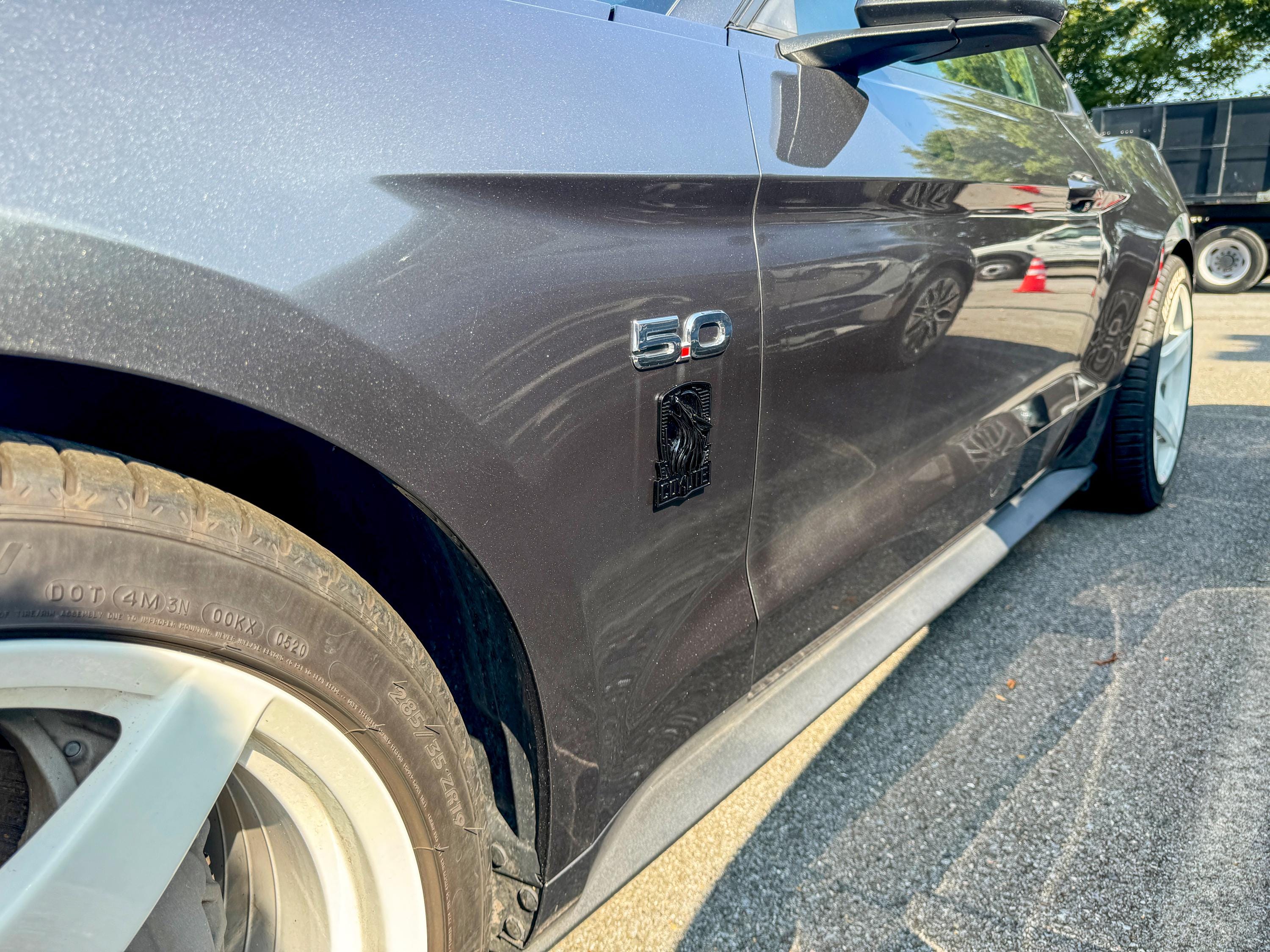 Coyote Emblem – Mustang Accessories for Fender / Door | OEM+ Style, 4"x4" Gloss Black